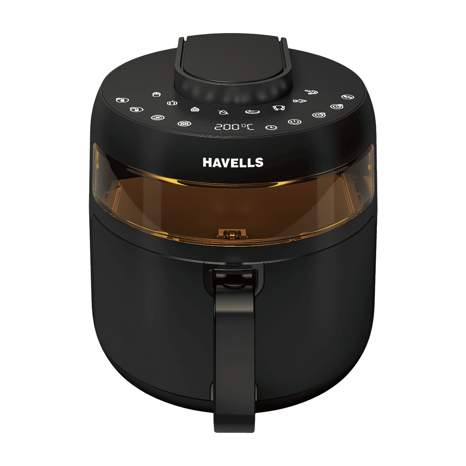 HAVELLS Prolife Crystal 5L 1500 Watt Digital Air Fryer with 8 Preset Options (Black)