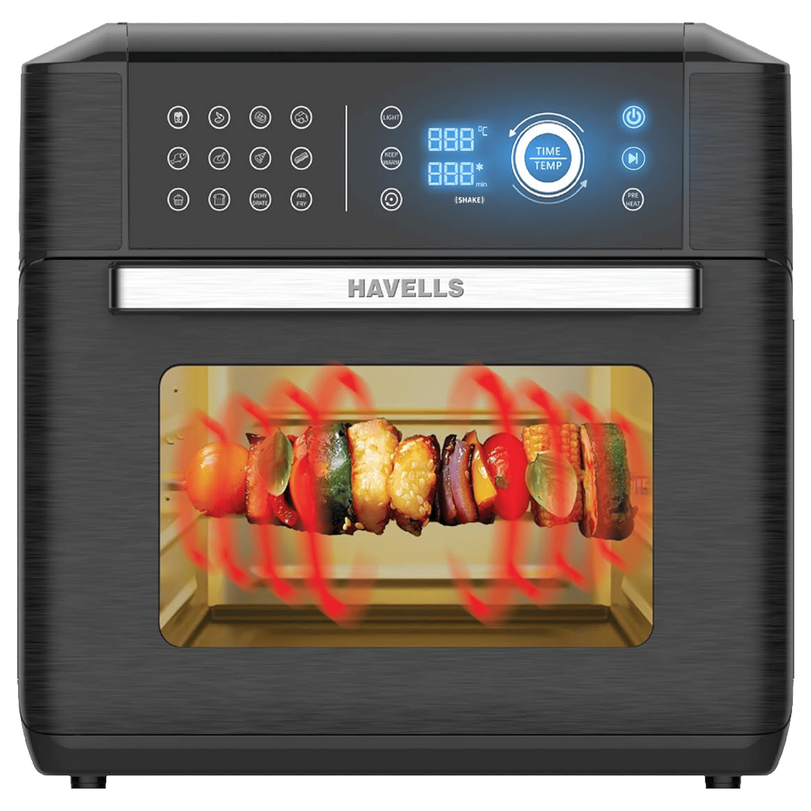 HAVELLS Avanza 15L 1700 Watt Digital Air Fryer with 14 Preset Menus (Black)
