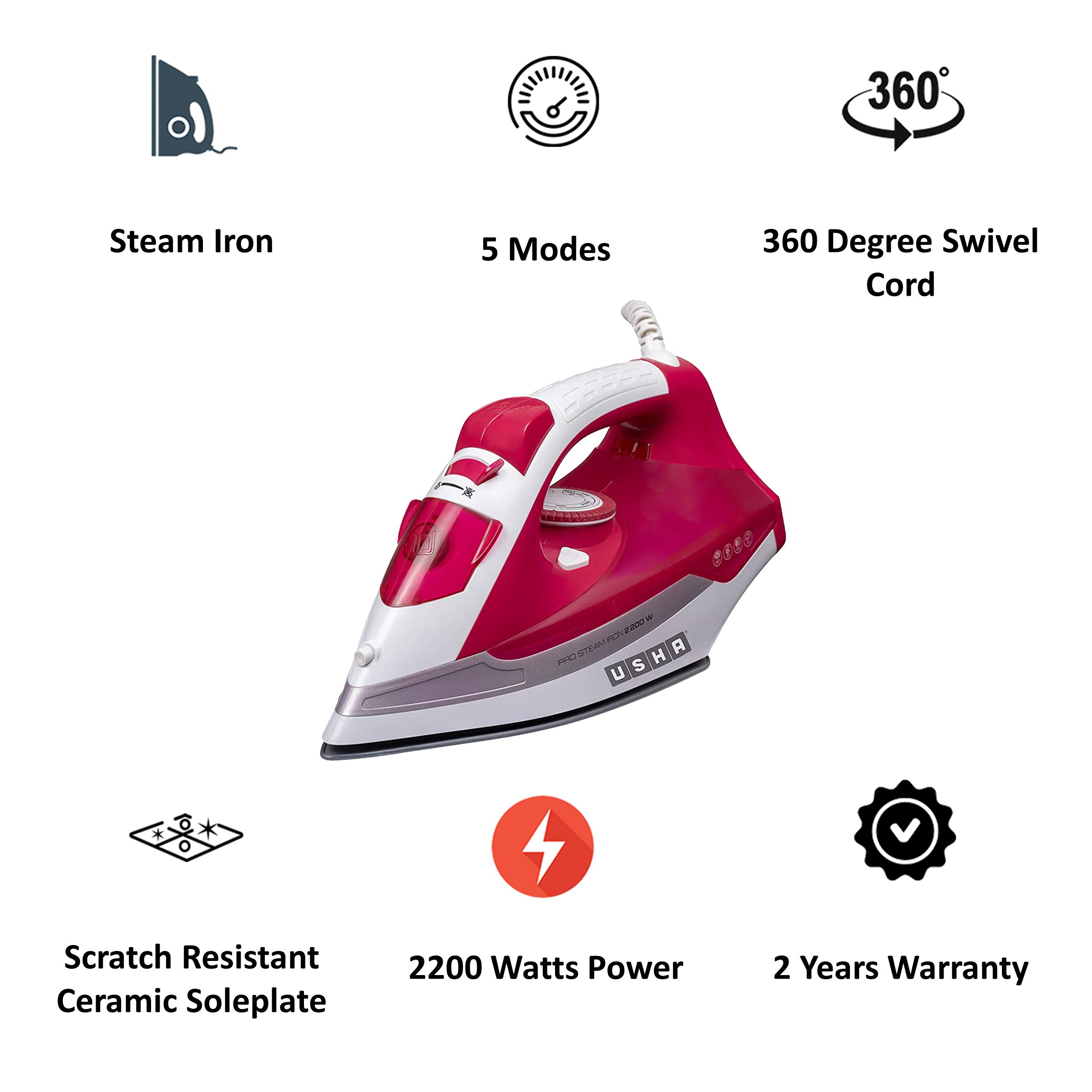 Usha SI Ceramic 2200W Pink