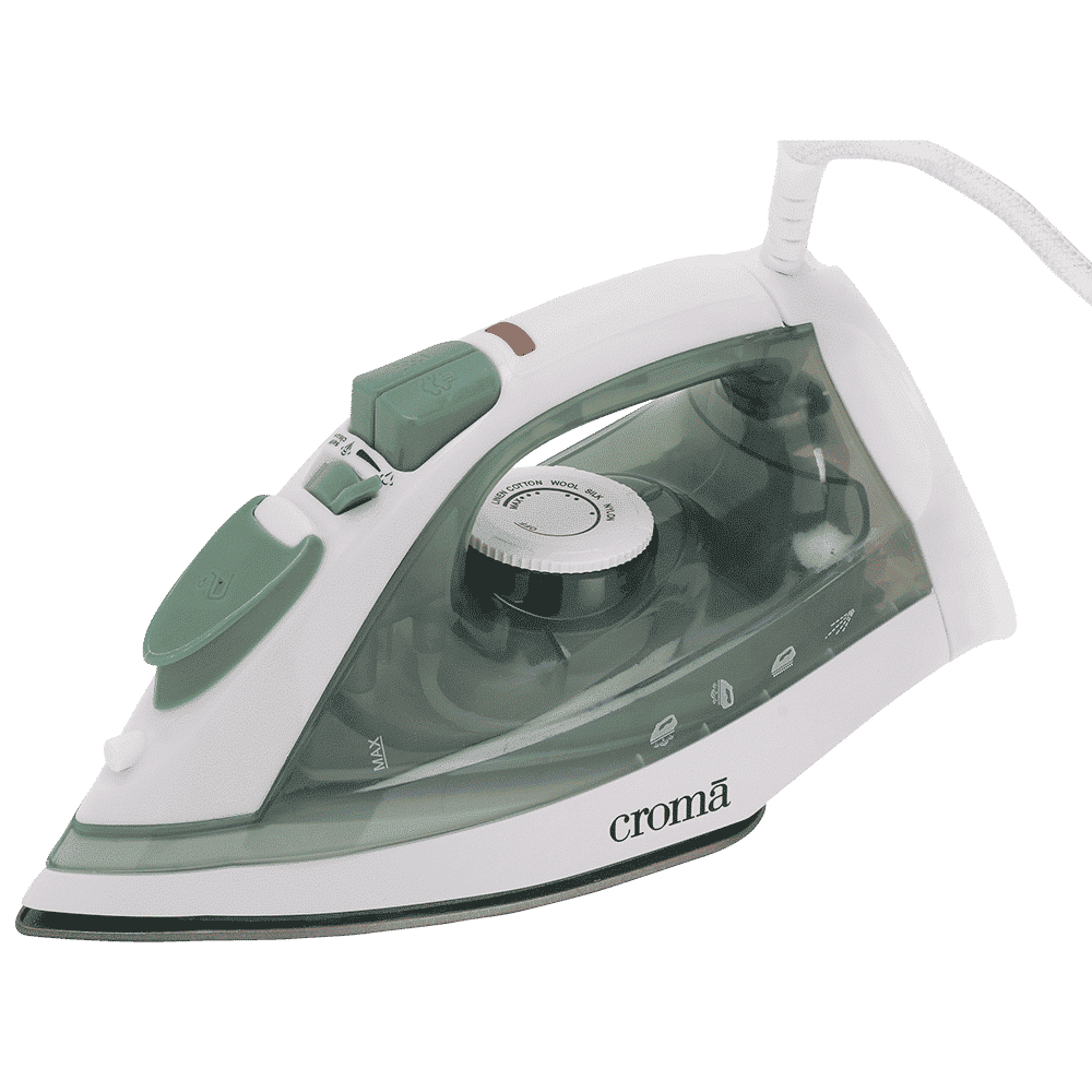 Croma 1600 Watts 210ml Steam Iron (360 Degree Swivel Cord, Grey)