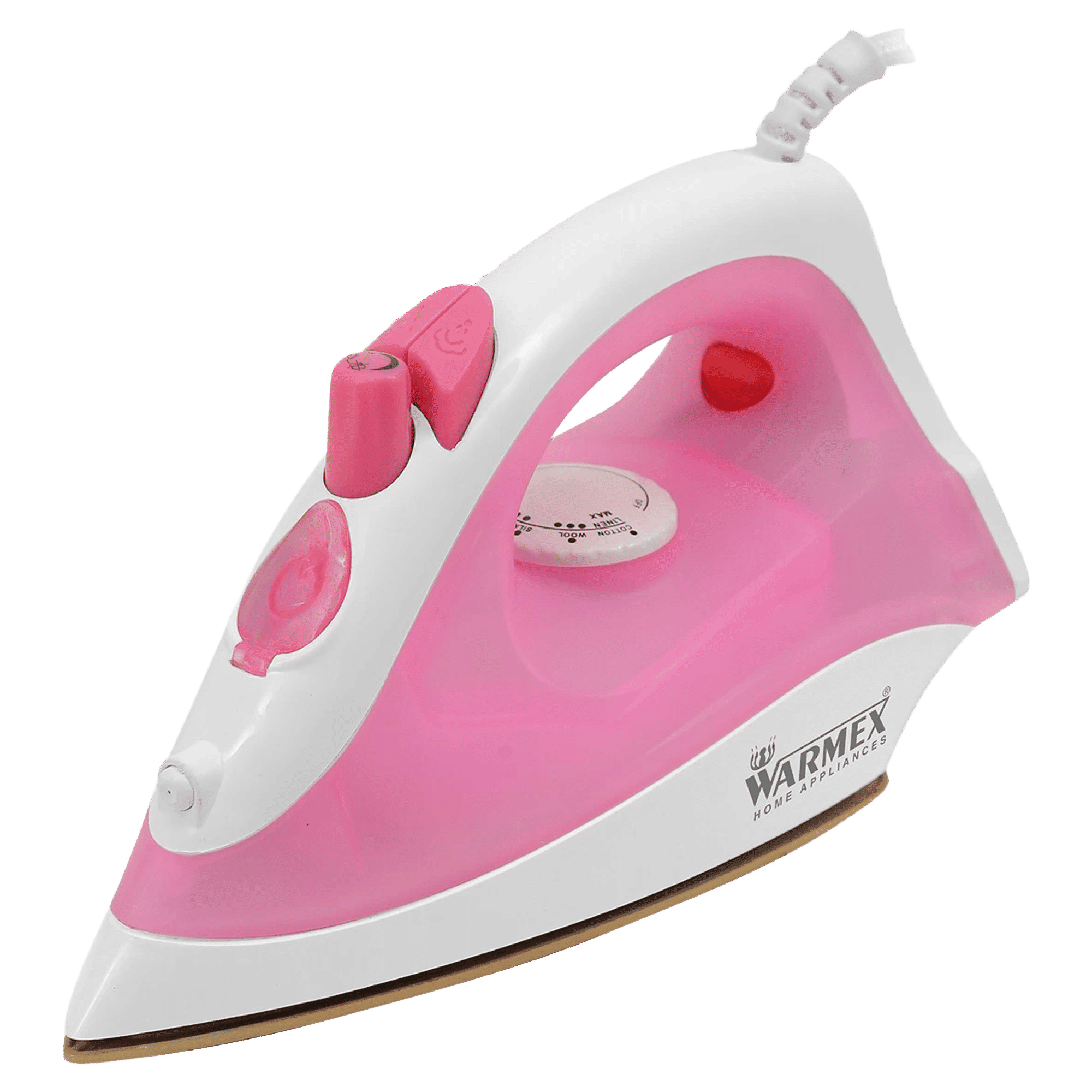 WARMEX Steam Glide 1200 Watts Steam Iron (Water Spray Function, Pink)
