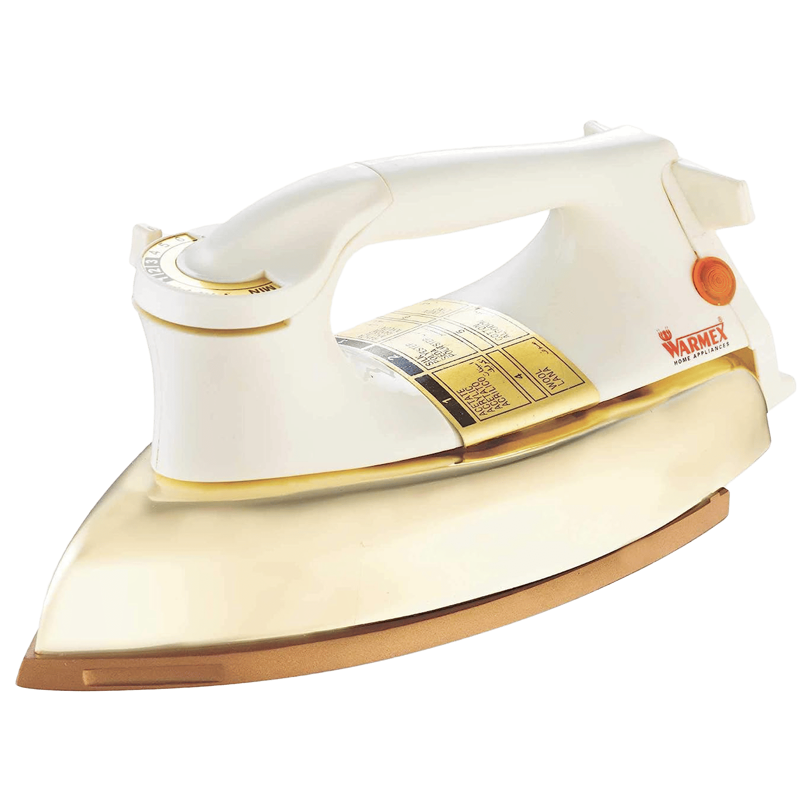 WARMEX DI999 1000 Watts Dry Iron (Automatic Shut-Off, Ivory and Golden)