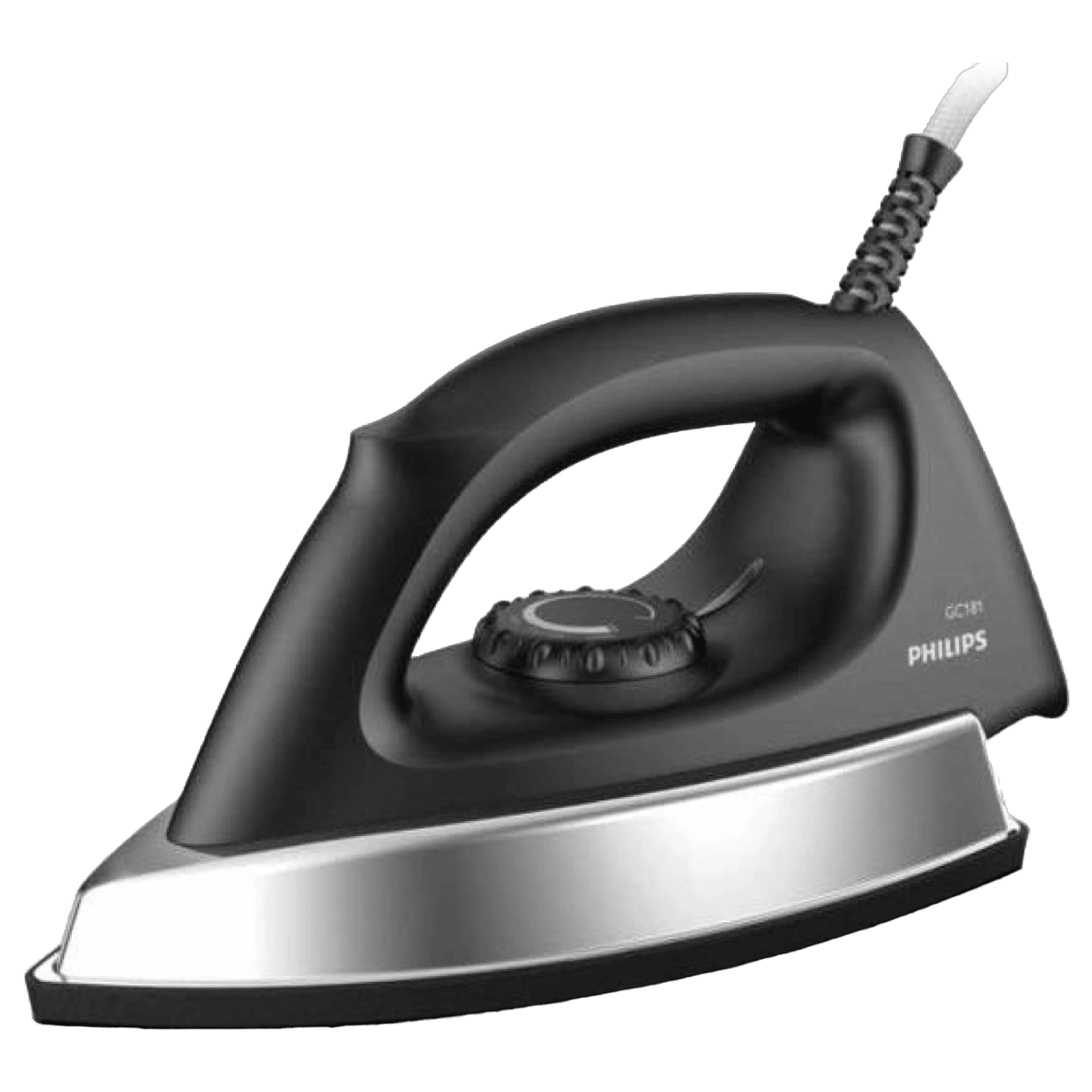 PHILIPS GC181/80 1000 Watts Dry Iron (Ergonomic Grip, Black)