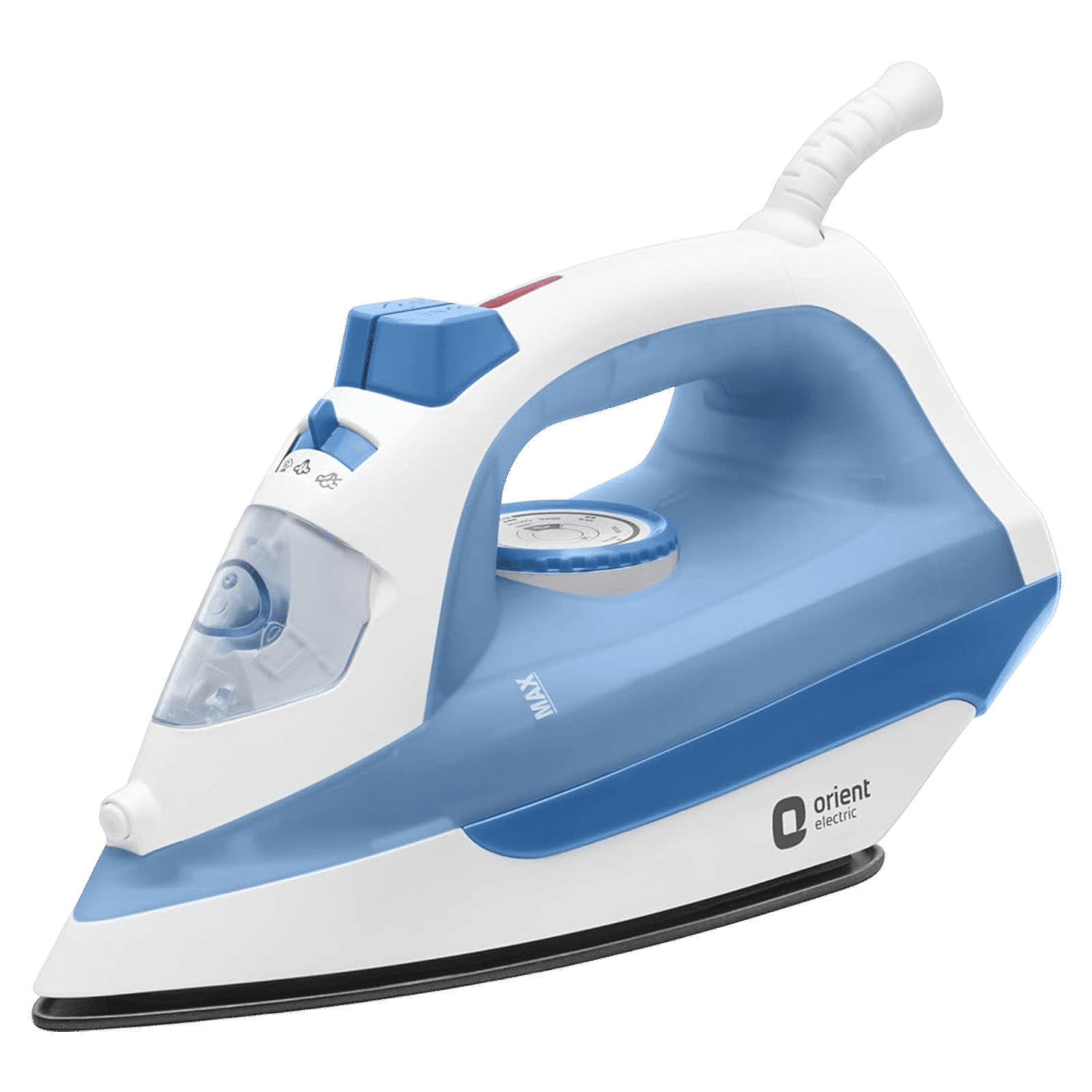 Orient FabriFeel 1600 Watts 230ml Steam Iron (Temperature Control, White & Blue)