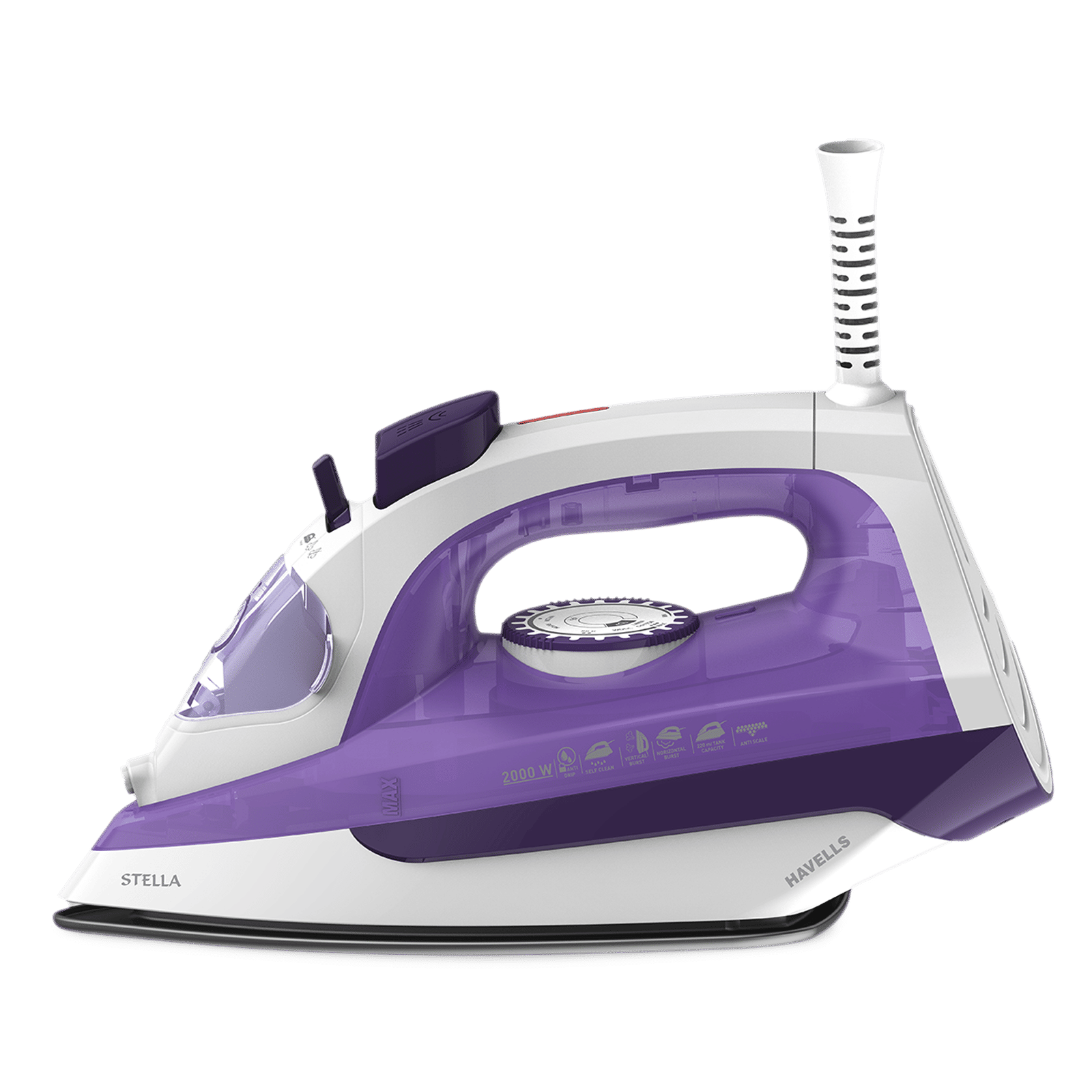 HAVELLS Stella 2000 Watts 220ml Steam Iron (Vertical & Horizontal Steam Burst, Purple)