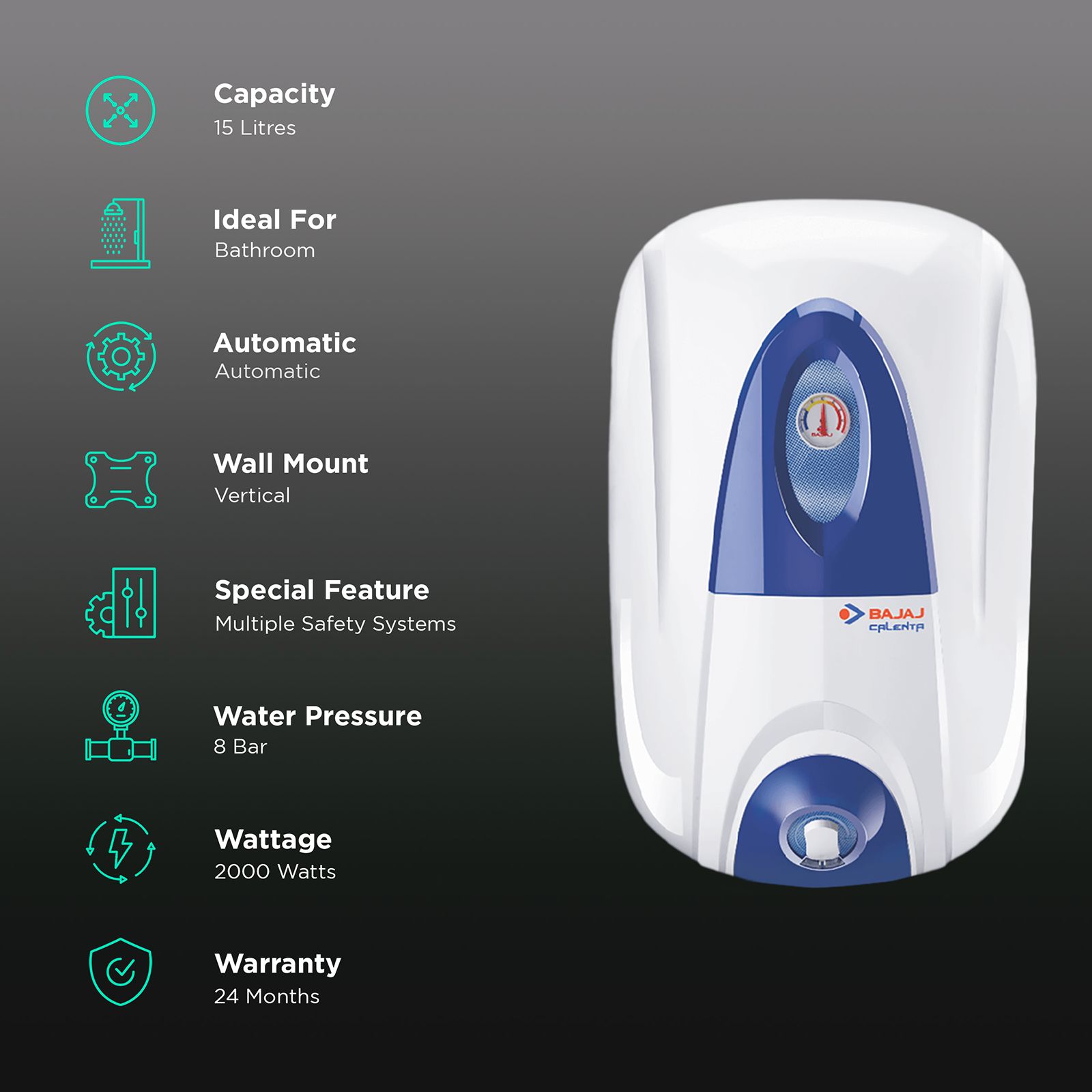 Storage Water Bajaj Calenta 15l Water Heater Price 15 Litre Bajaj