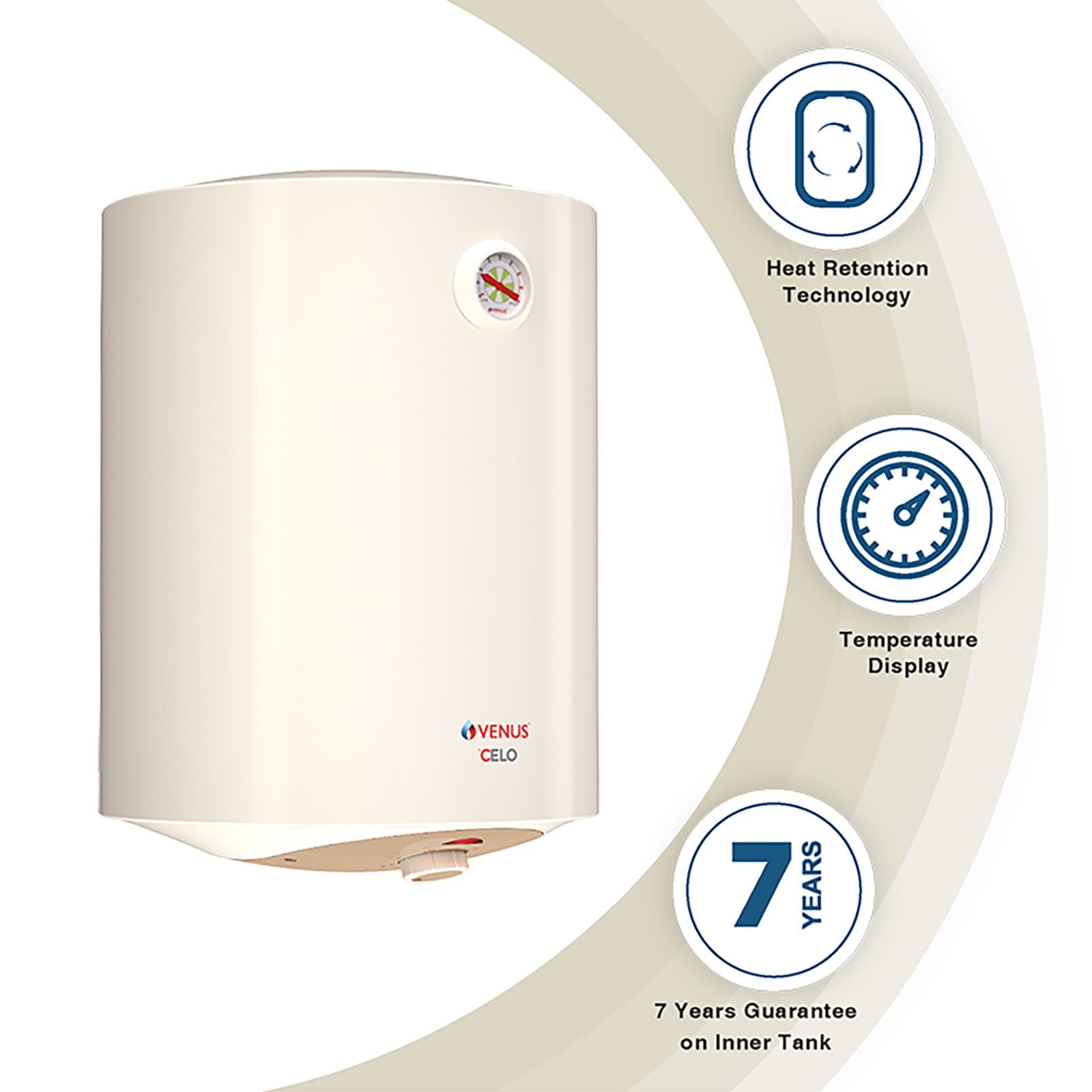 Buy VENUS Celo 25 Litre Star Vertical Storage Geyser with Scale