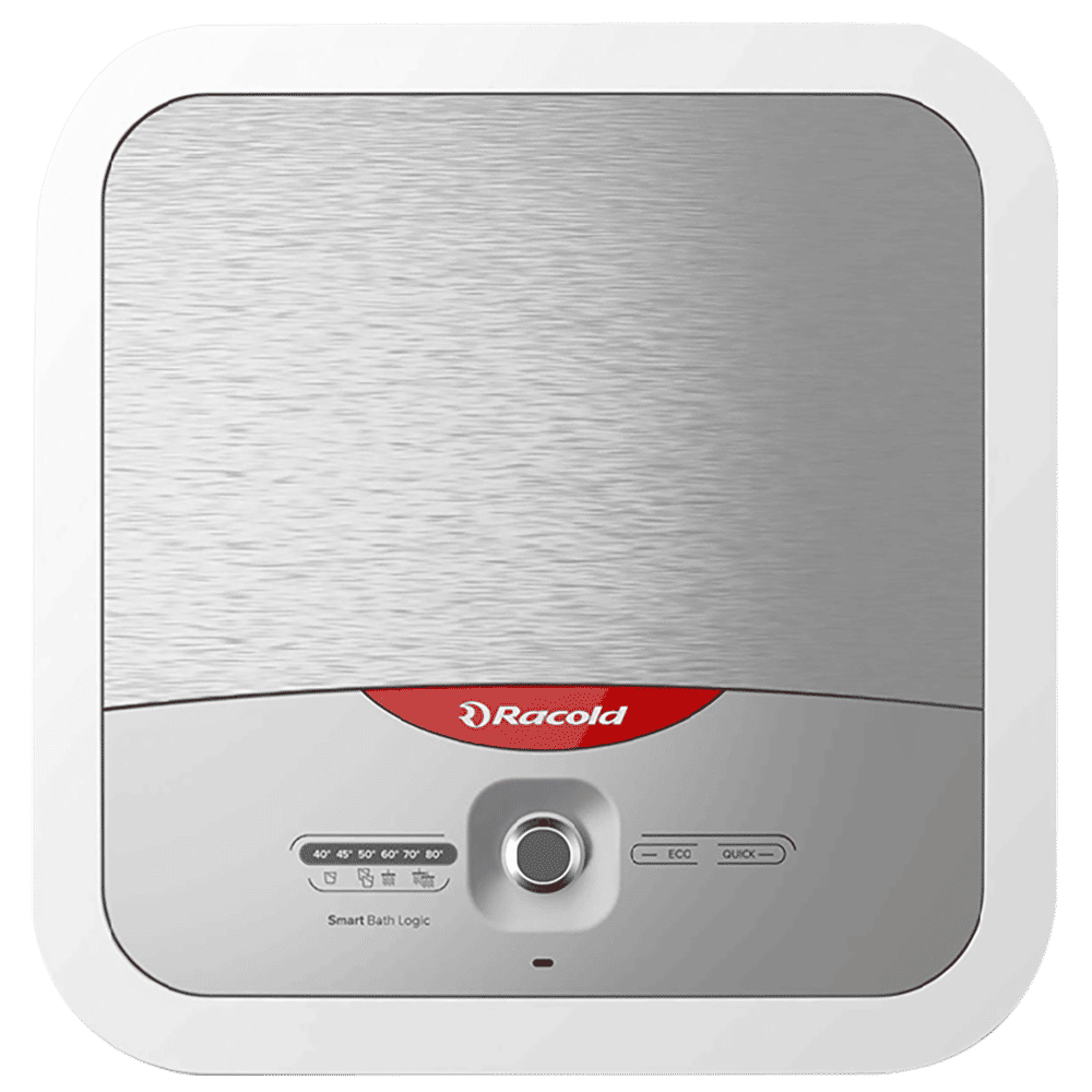 Racold Omnis Lux Plus 10 Litres 5 Star Vertical Storage Water Geyser with Silver Ion Technology (White/Silver)