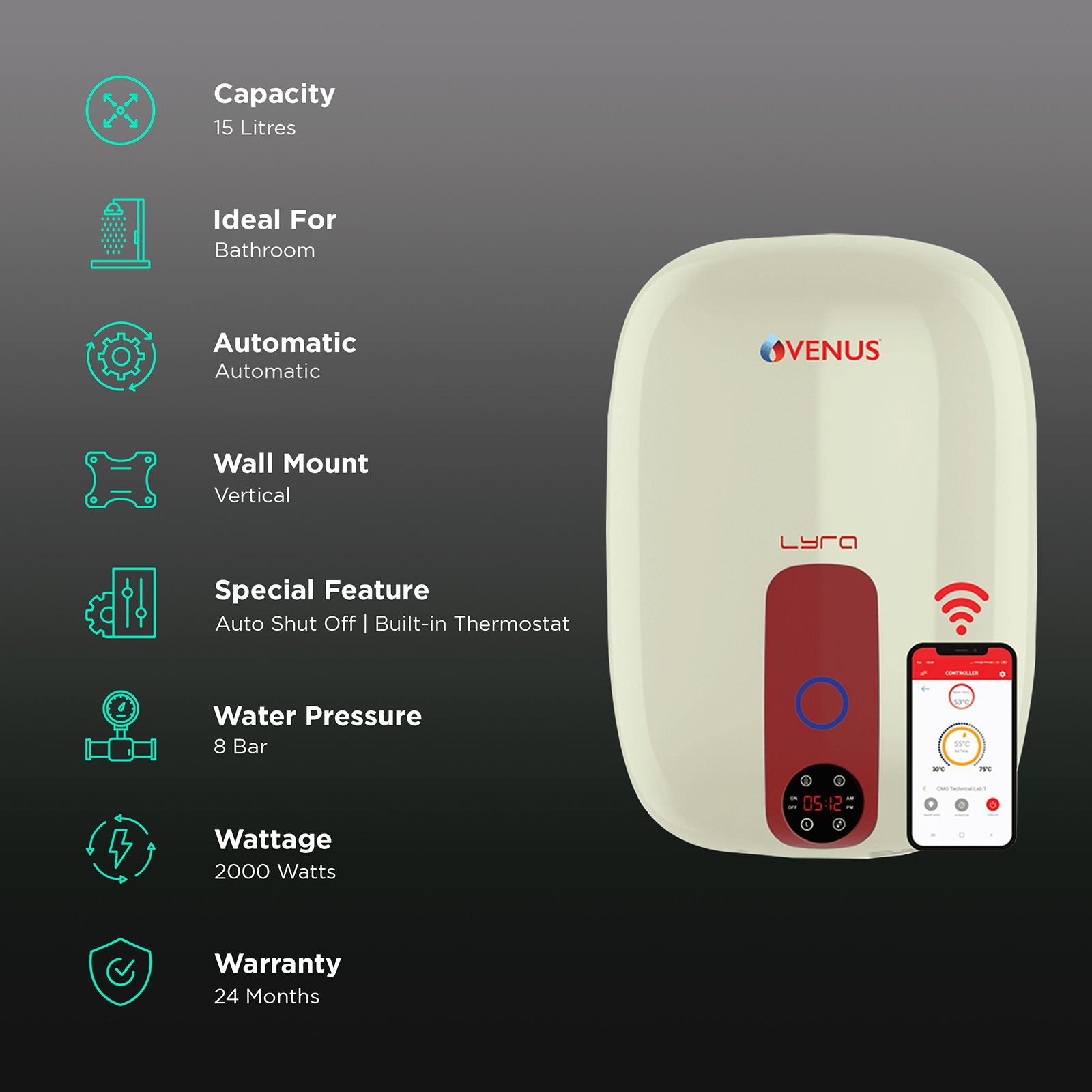 Heating Element Venus Lyra Water Heater Venus Lyra Water Heater