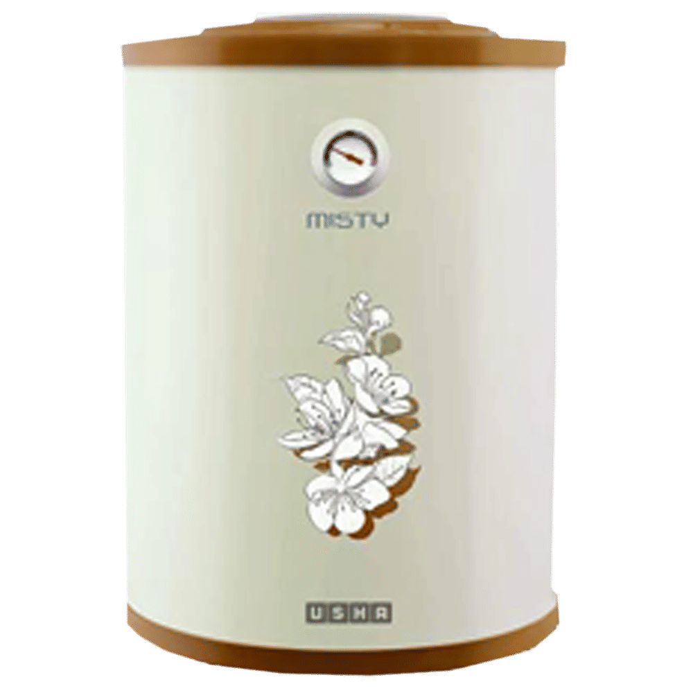 USHA Misty 10 Litre 5 Star Vertical Storage Geyser with Whirl Flow Technology (Ivory Cherry Blossom)