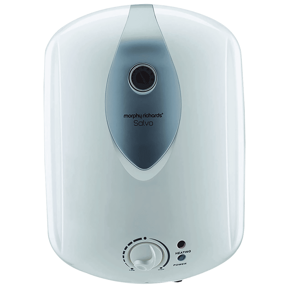 morphy richards Salvo 10 Litre 5 Star Vertical Storage Geyser with Earth Leakage Circuit Breaker (White)