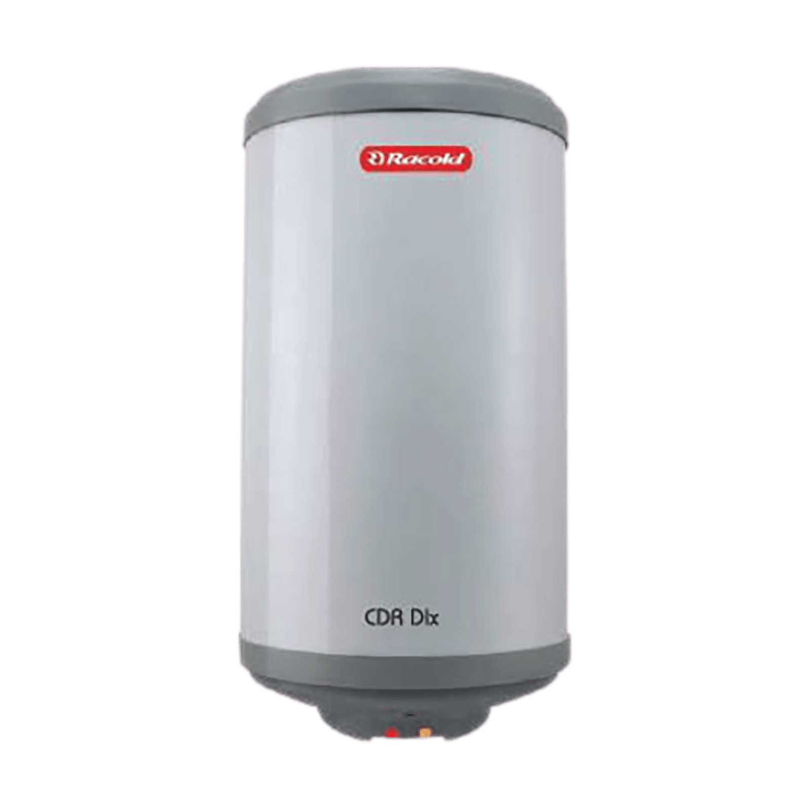 Racold CDR DLX 15 Litres 4 Star Horizontal Storage Geyser With LHS Water Inlet (White & Grey Dome)