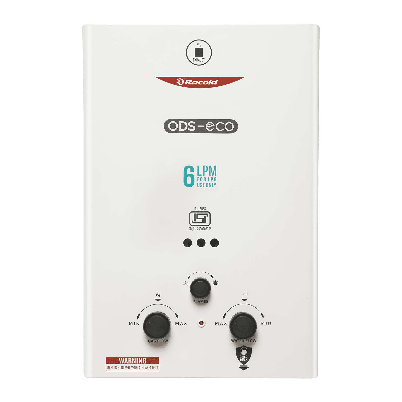Racold Geyser Lpg Gas Racold ODS-ECO Litres Instant Water Geyser
