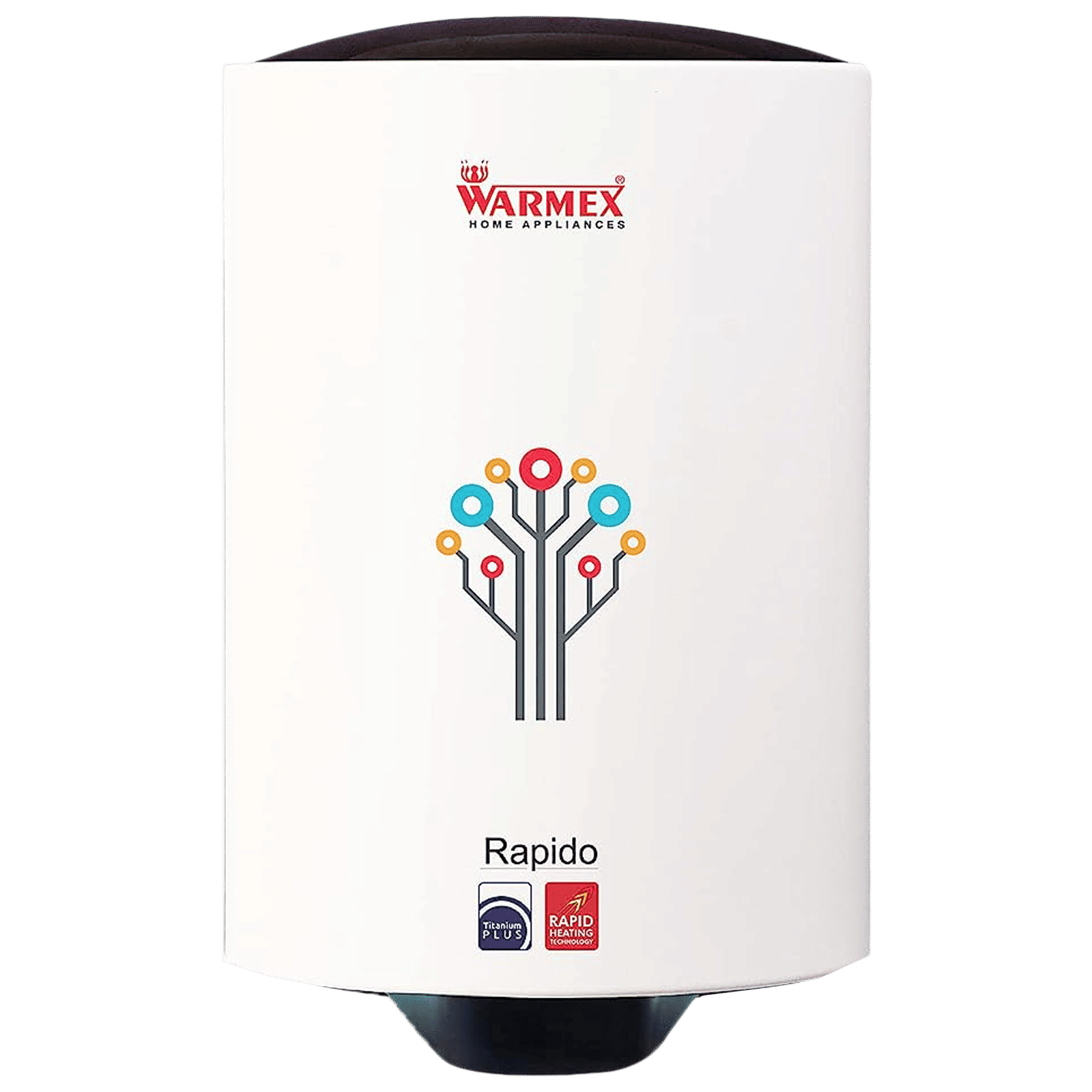 WARMEX Rapido 6 Litres 5 Star Vertical Storage Water Geyser with Feather Touch Control Panel (White)