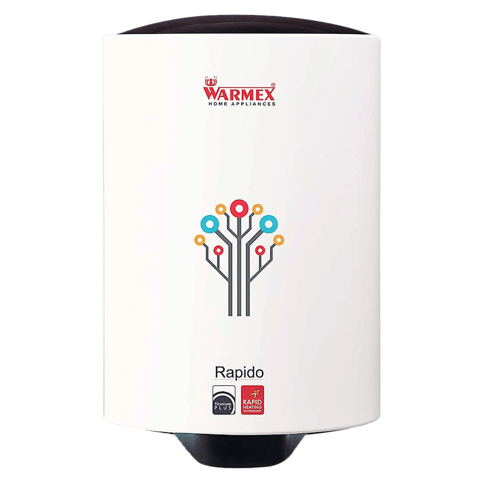 WARMEX Rapido 10 Litres 5 Star Vertical Storage Water Geyser with Sapphire Heating Element (White)