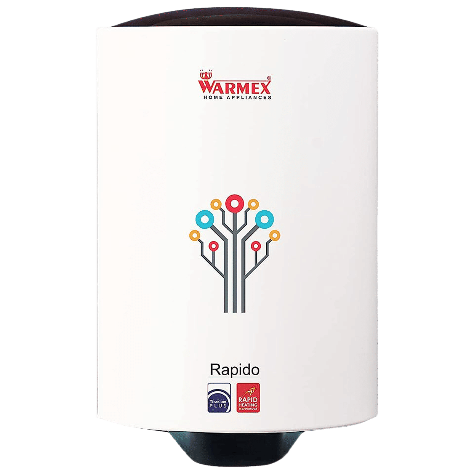 WARMEX Rapido 15 Litres 5 Star Vertical Storage Water Geyser with Over Heat Protection (White)