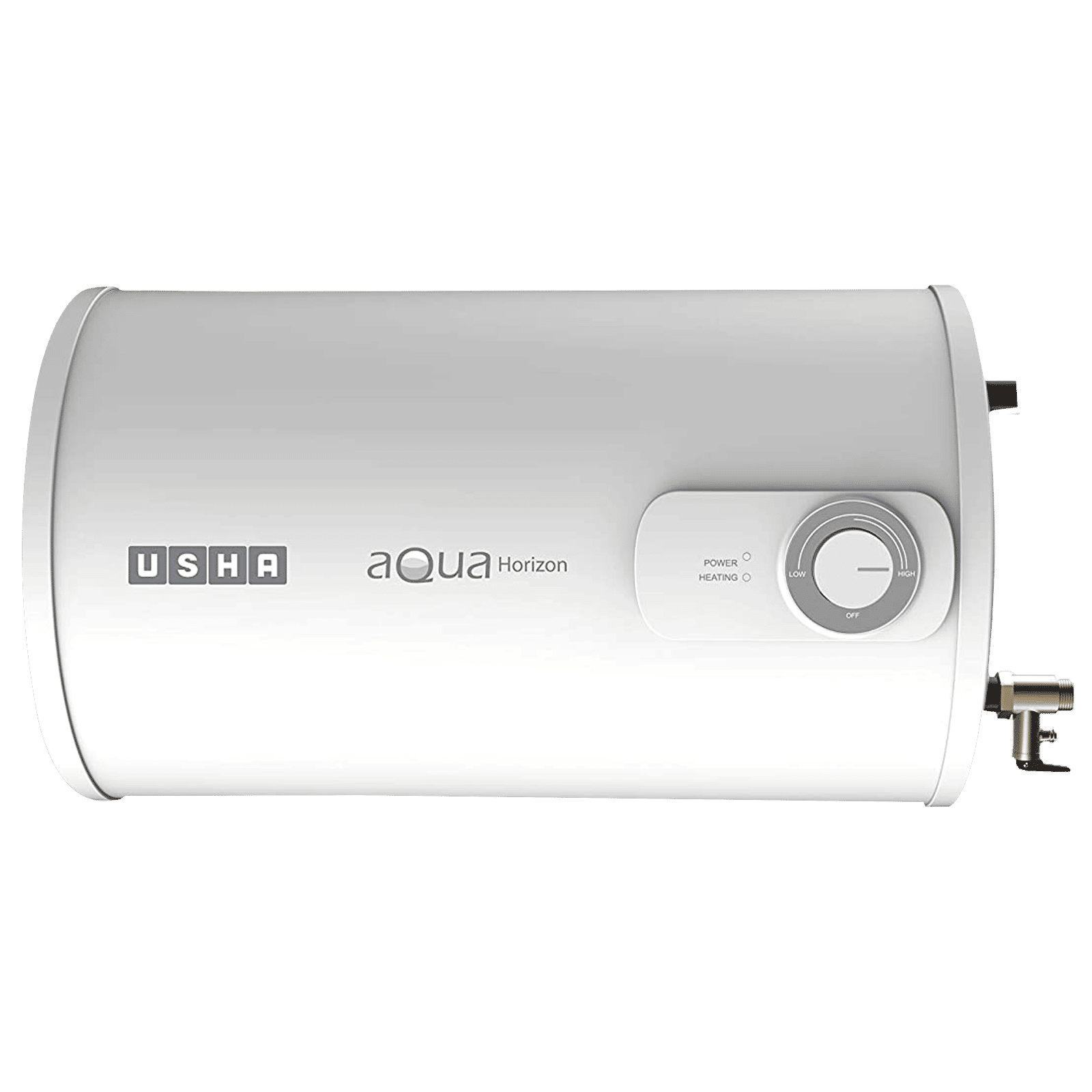 USHA Aqua Horizon 15 Litres 3 Star Horizontal Storage Water Geyser with Short-circuit Protection (White)