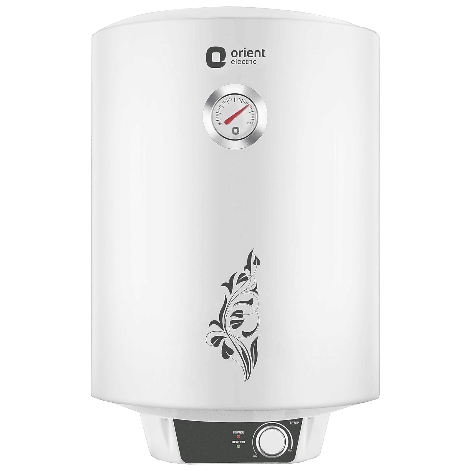 Orient Urja Plus 10 Litre 4 Star Vertical Storage Geyser with Glassline Coated Steel Tank (White and Black)