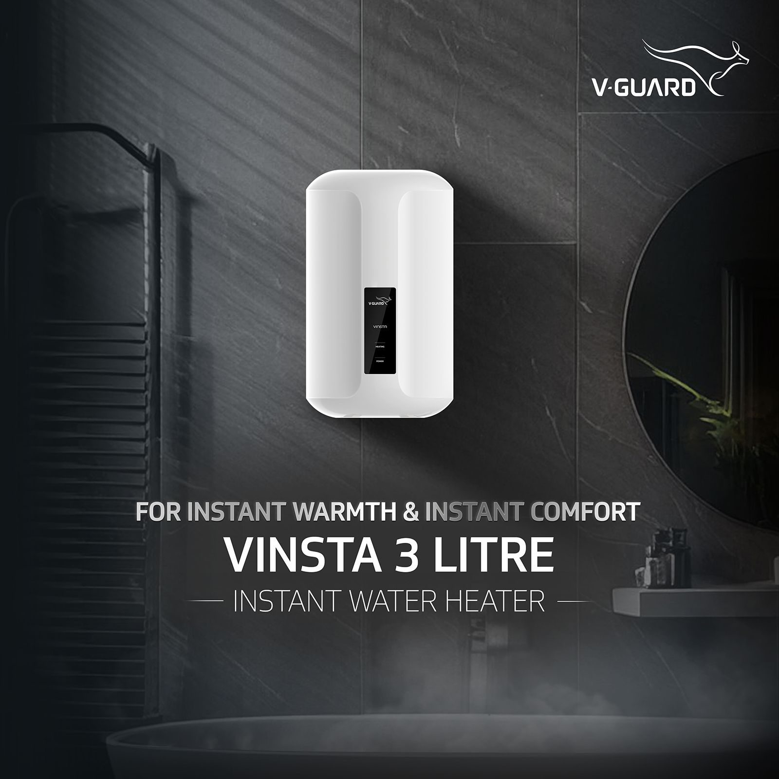Buy V-GUARD Vinsta Litre Vertical Instant Geyser with Stainless