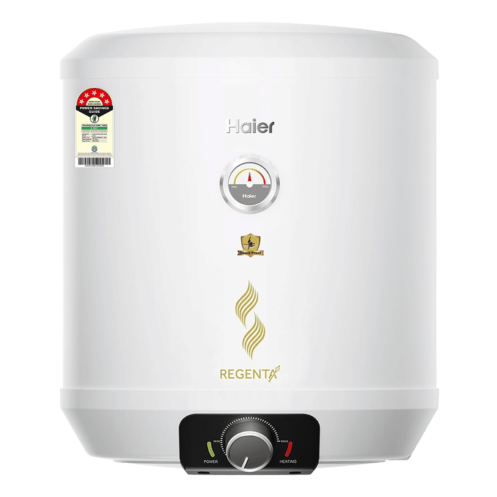 Haier REGENTA 15 Litre 5 Star Vertical Storage Geyser with RSC Technology (White)