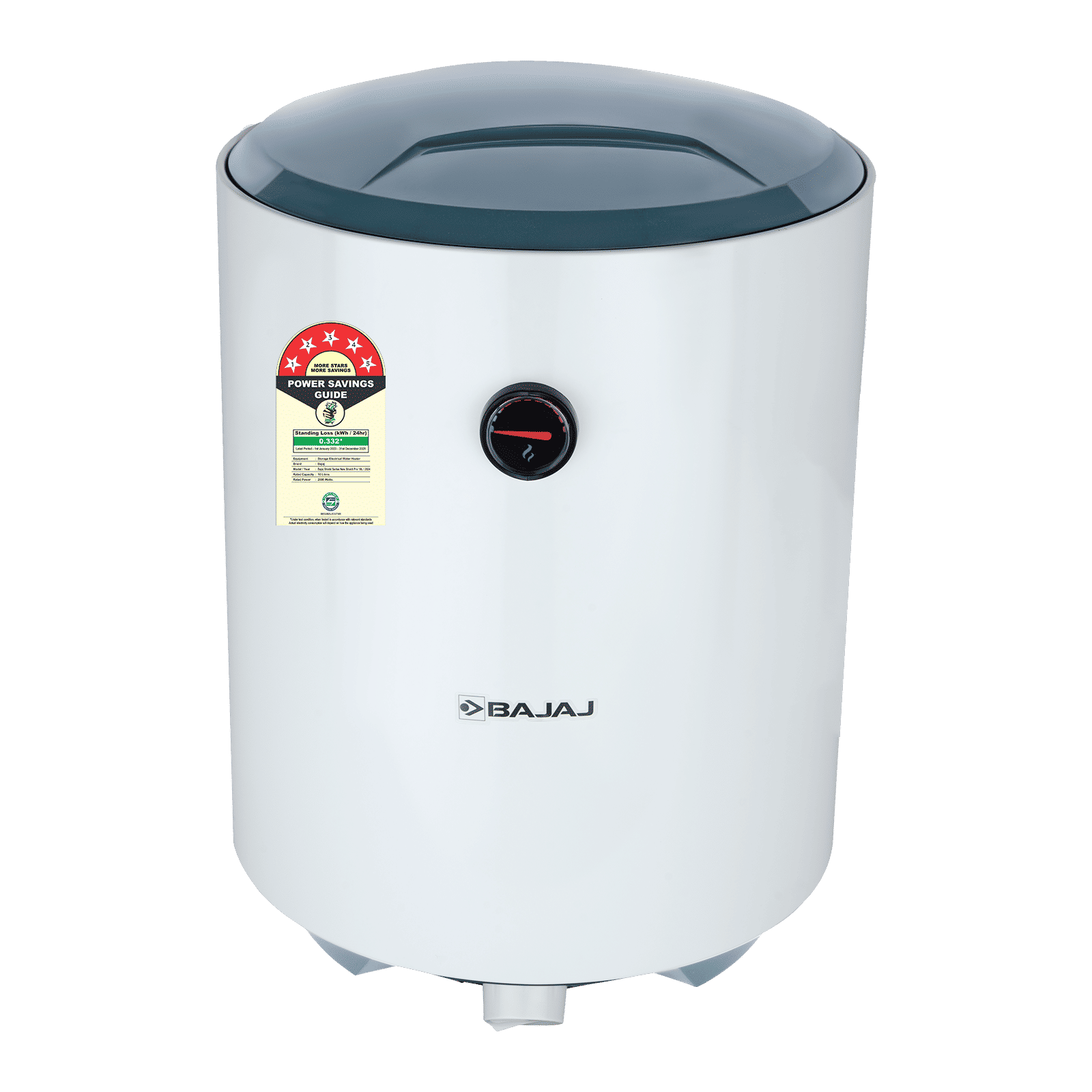 BAJAJ Shield New Shakti Pro 10 Litre Vertical Storage Geyser with Swirlflow Technology (White)