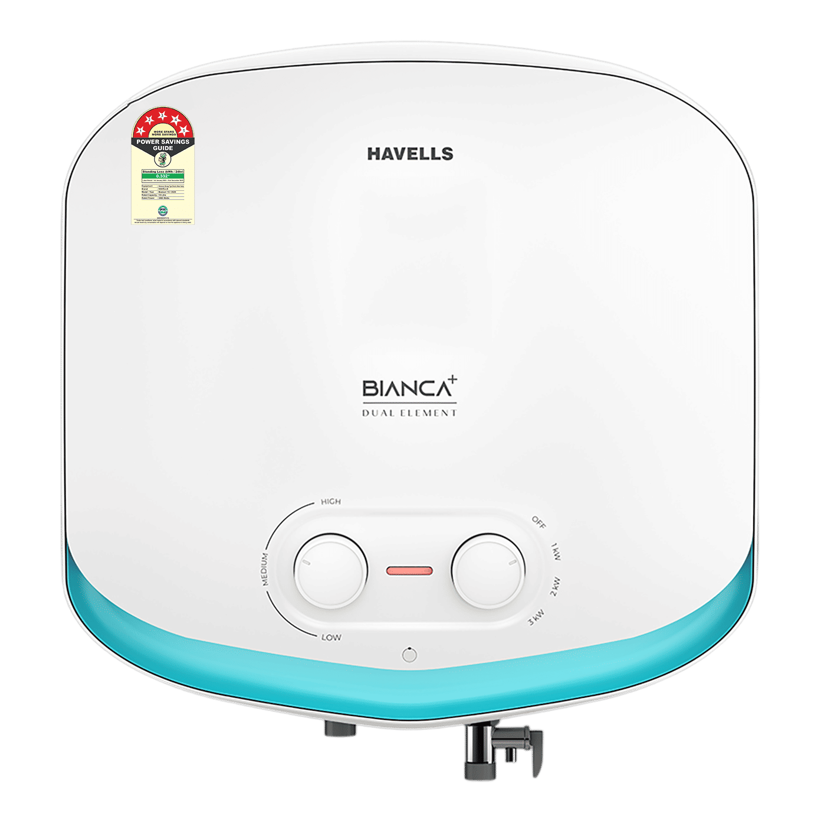 HAVELLS Bianca+ 10 Litre 5 Star Storage Geyser with Whirlflow Technology (Blue)