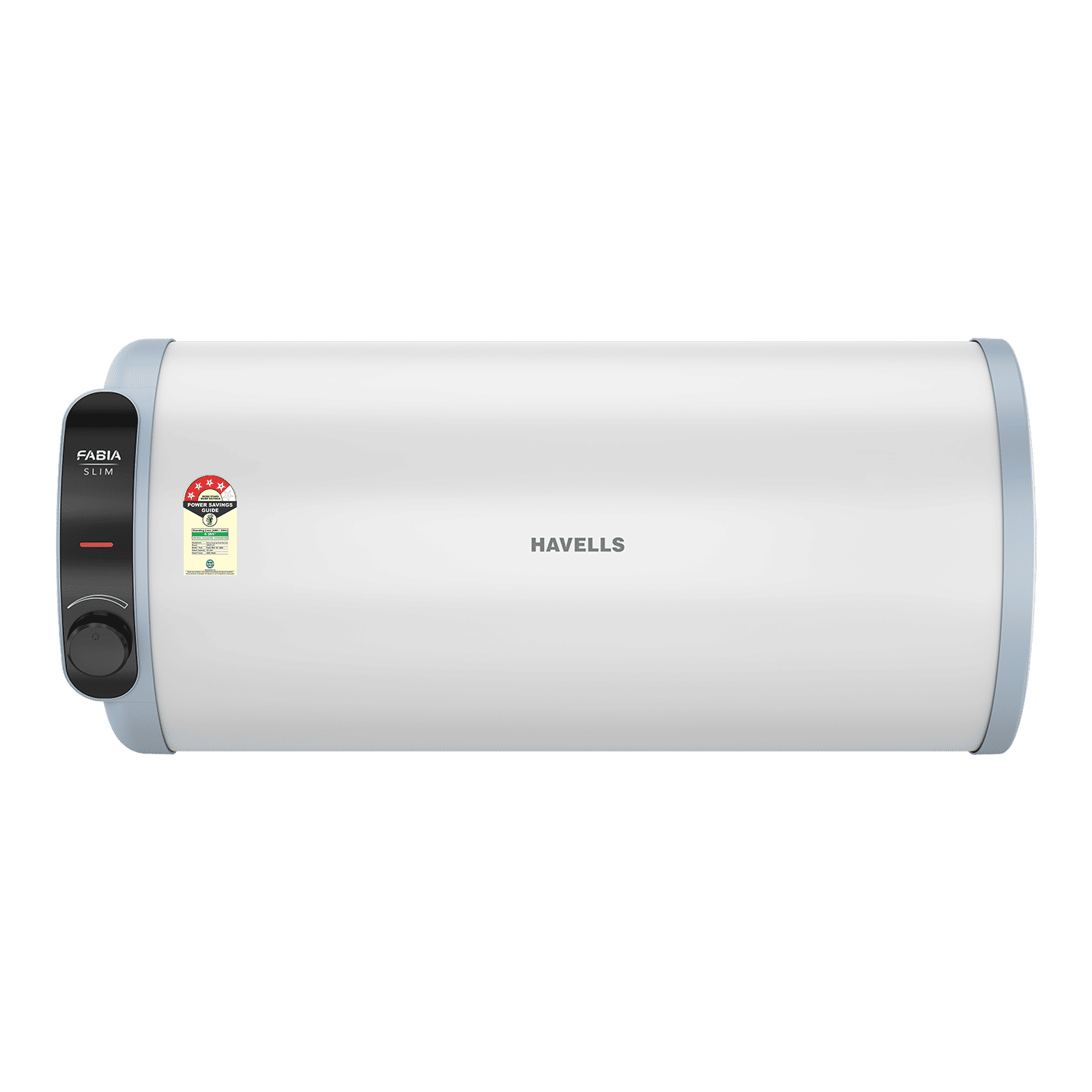 HAVELLS Fabia Slim LH 10 Litre 4 Star Horizontal Storage Geyser with Whirlflow Technology (White & Blue)