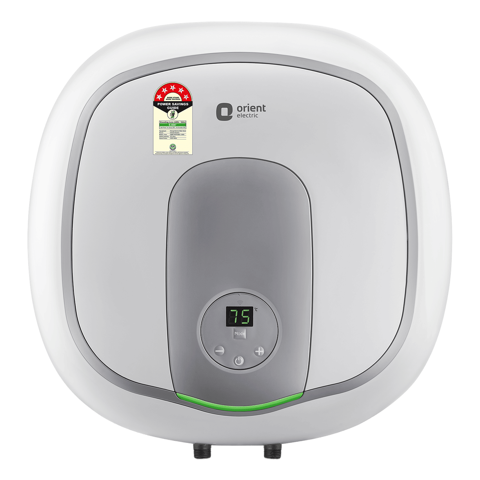 Orient Aquator IoT 25 Litres 5 Star Vertical Storage Geyser with Whirlflow Technology (White)