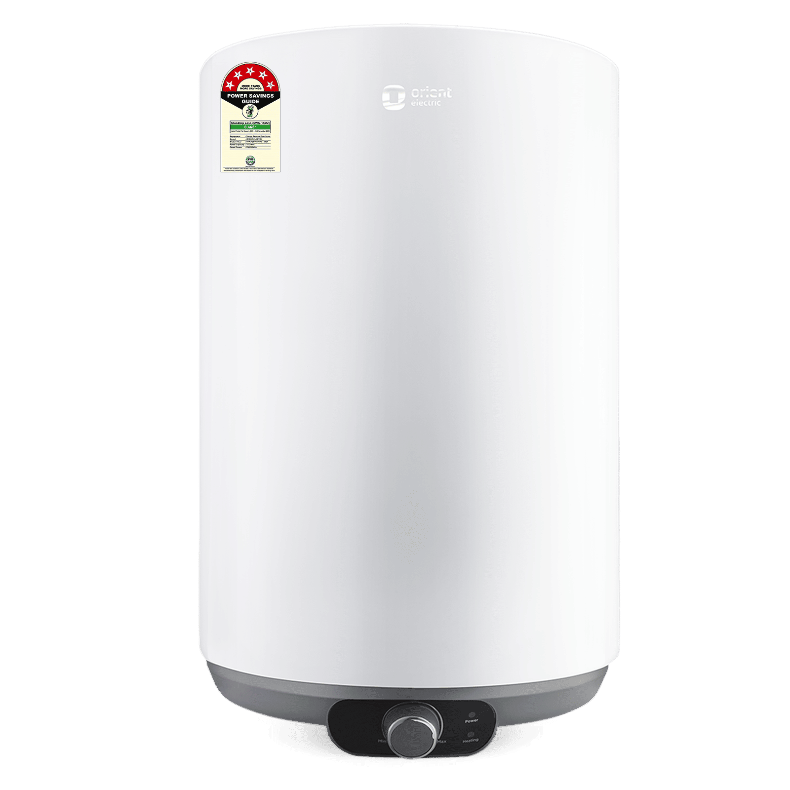 Orient Aquanova 25 Litre 5 Star Vertical Storage Geyser with Whirlflow Technology (White)