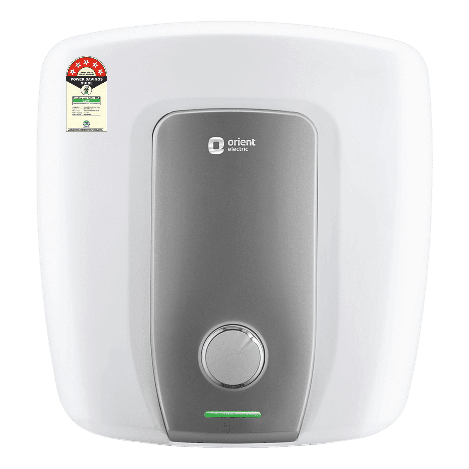 Orient Aquator Neo 15 Litre 5 Star Vertical Storage Geyser with Duron Heating Technology (White)