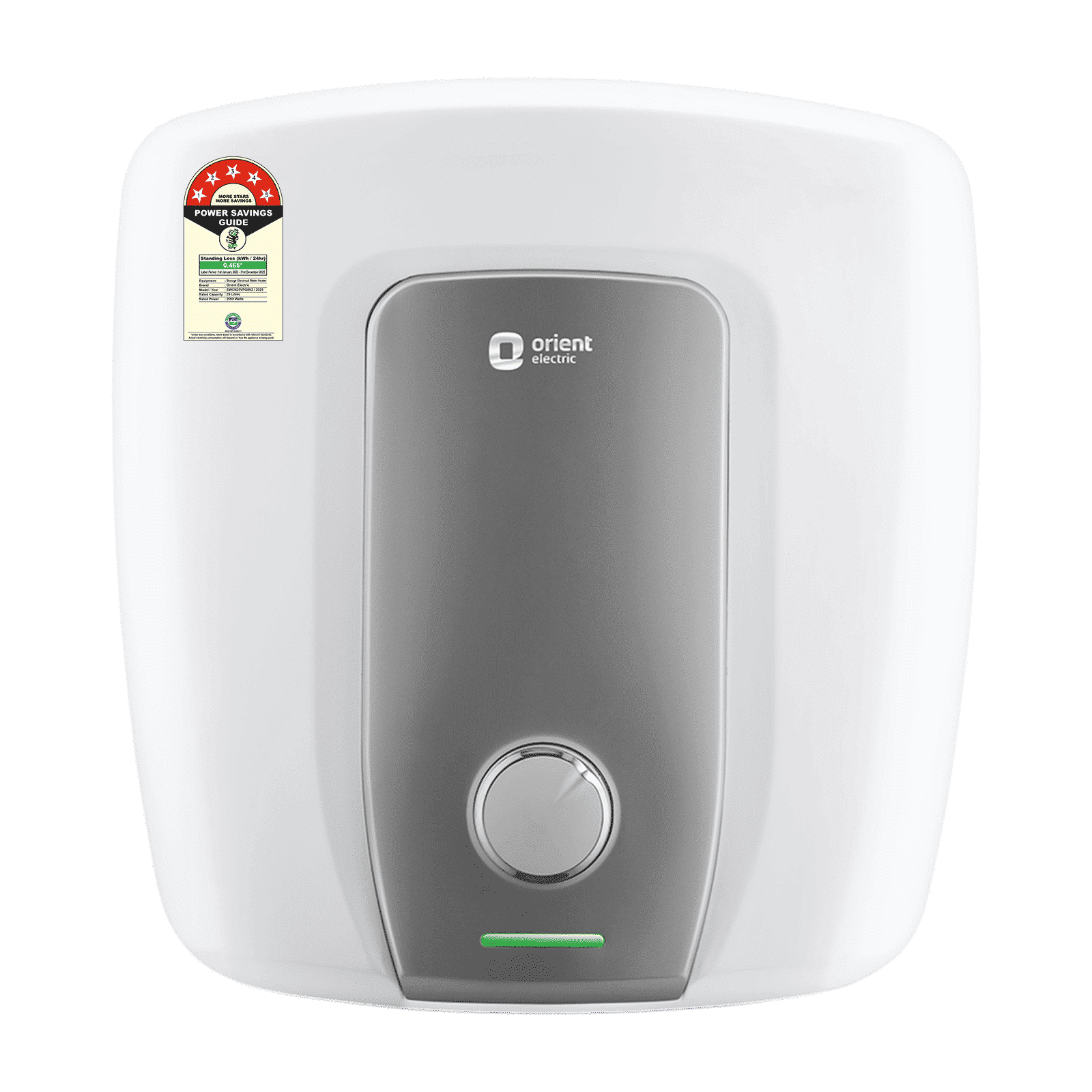 Orient Aquator Neo 25 Litre 5 Star Vertical Storage Geyser with Duron Heating Technology (White)