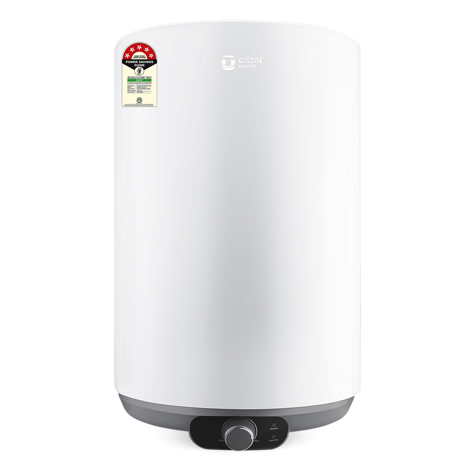 Orient Aquanova 10 Litre 5 Star Vertical Storage Geyser with Whirlflow Technology (White)