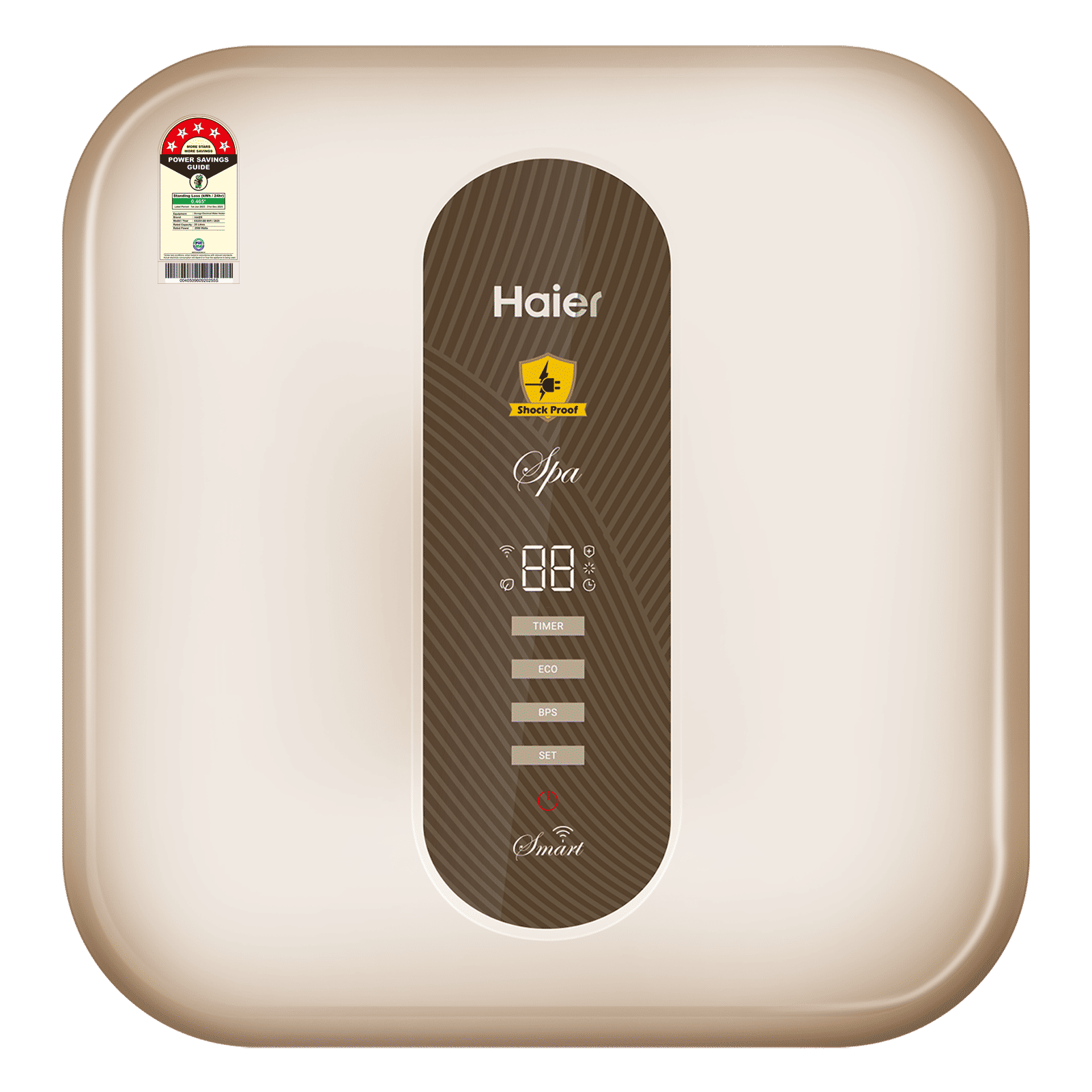 Haier Spa 25 Litre 5 Star Vertical Smart Geyser with RSC Technology (Gold)