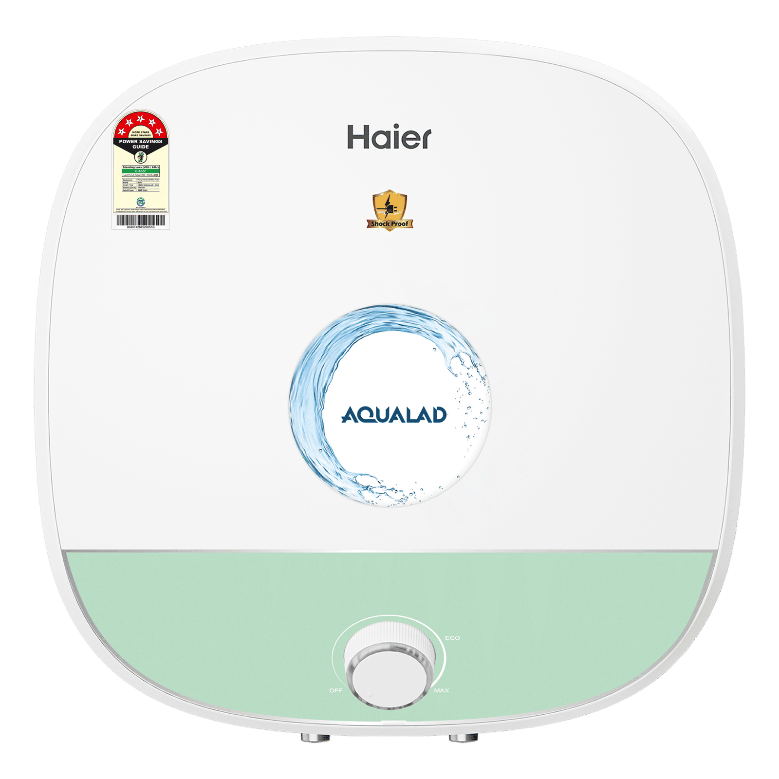 Haier ES25V-AQUALAD 25 Litre 5 Star Vertical Storage Geyser with Bacteria Proof System (Green)