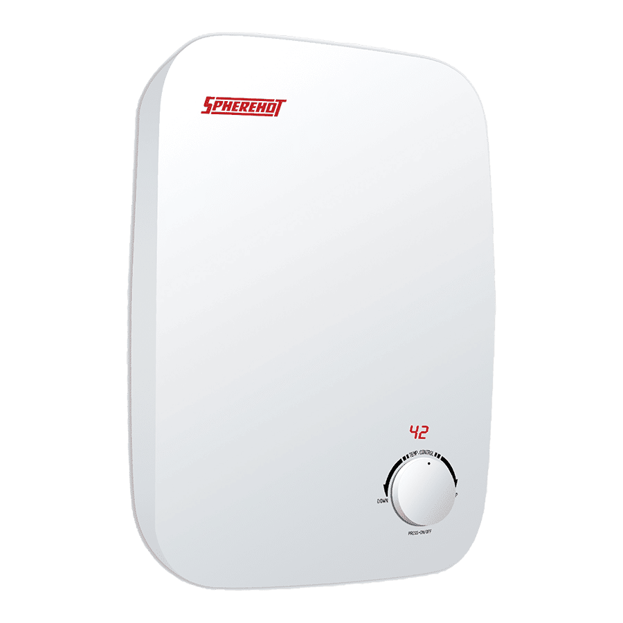 Spherehot 8.5 W Vertical Tankless Water Geyser (IWTL003, White)