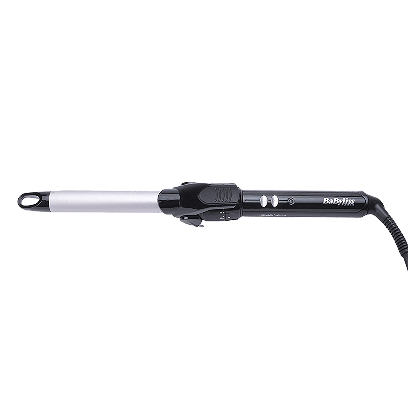 BaByliss Pro180 Hair Curler with I-Temperature Technology (Chrome Ceramic Plate, Black)