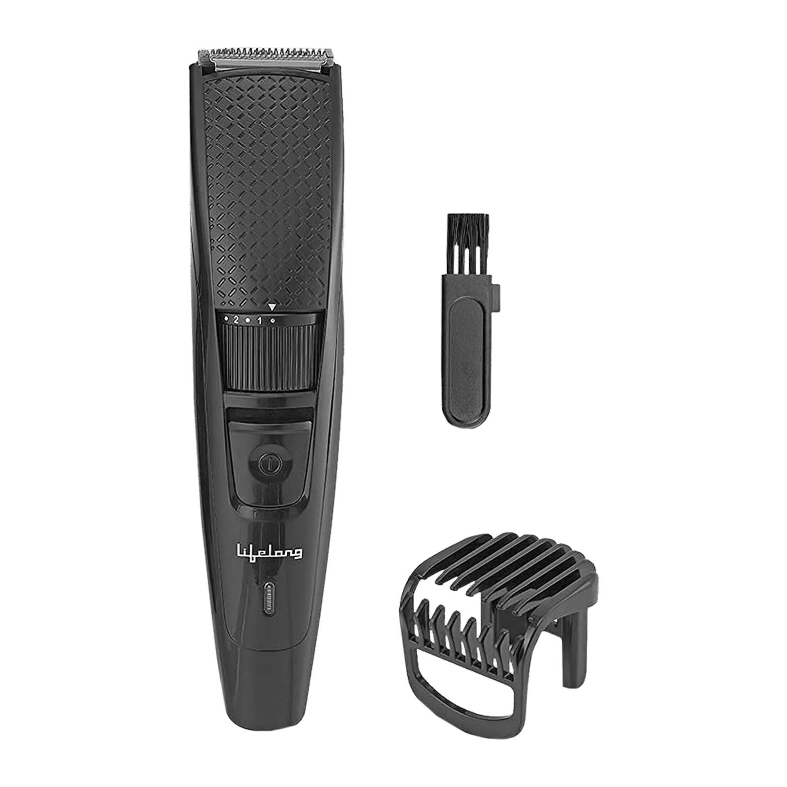 Lifelong Alpha Rechargeable Cordless Dry Trimmer for Beard & Moustache with 20 Length Settings for Men (45min Runtime, Washable Blades, Black)