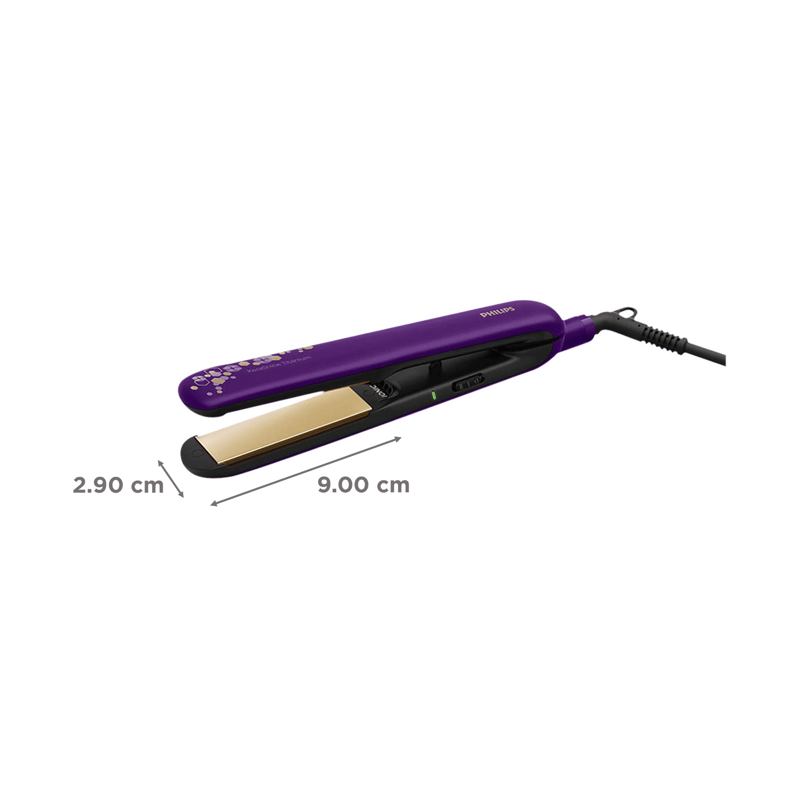 PHILIPS 3000 Hair Straightener with Silk Protect Technology (Ceramic  Titanium Plates, Purple)