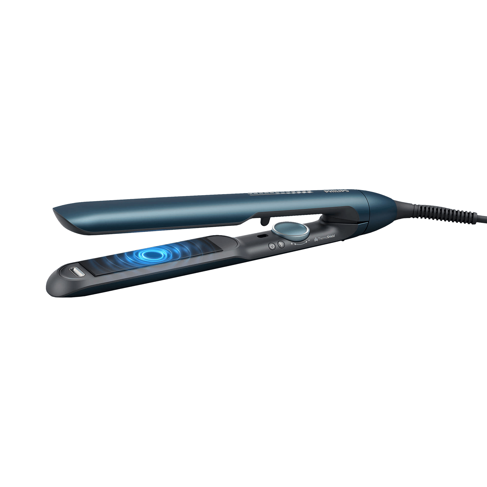 PHILIPS 7000 Series Hair Straightener with ThermoShield Technology (Ceramic Plates, Teal Metallic)