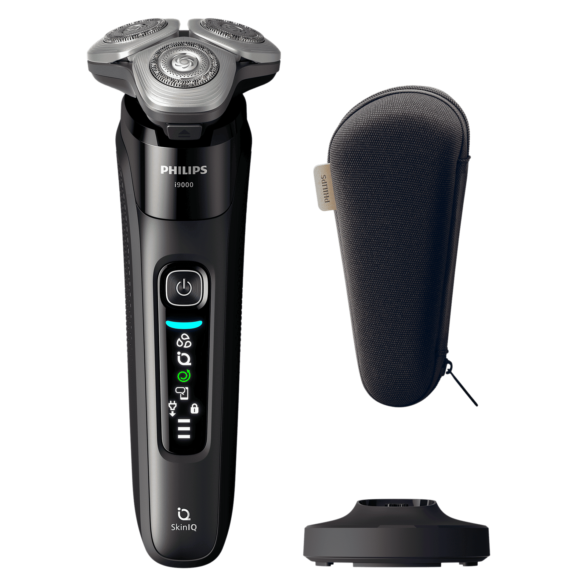 PHILIPS i9000 Rechargeable Cordless Shaver for Face for Men (50mins Runtime, SkinIQ Technology, Ink Black)