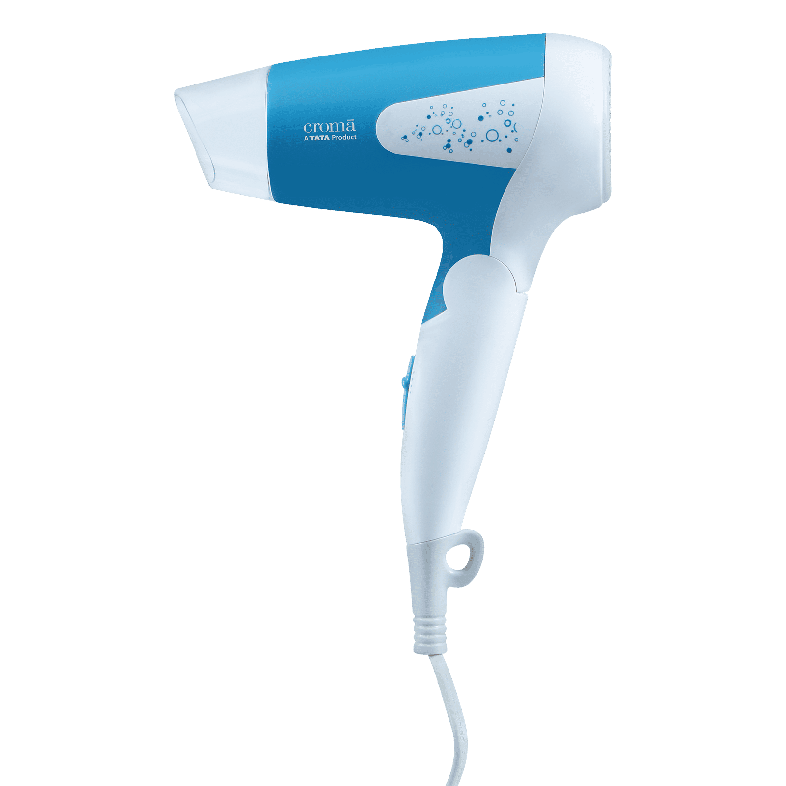 Croma 1200 W Hair Dryer with 2 Heat Settings & Cool Blow (Overload Protection, Blue & White)