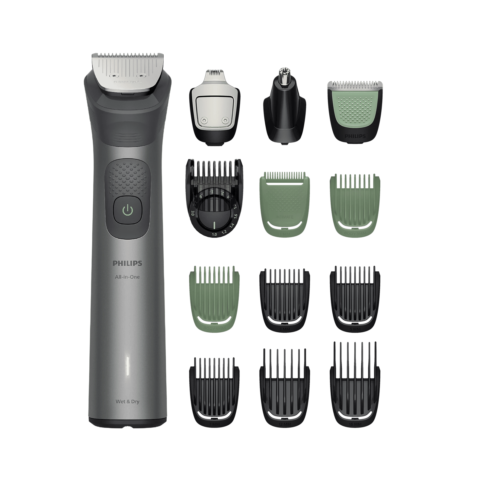 Philips 7000 Series 13-in-1 Rechargeable Cordless Multipurpose Trimmer for Head, Body, Face & Intimate Areas for Men (120min Runtime, BeardSense Technology, Grey)