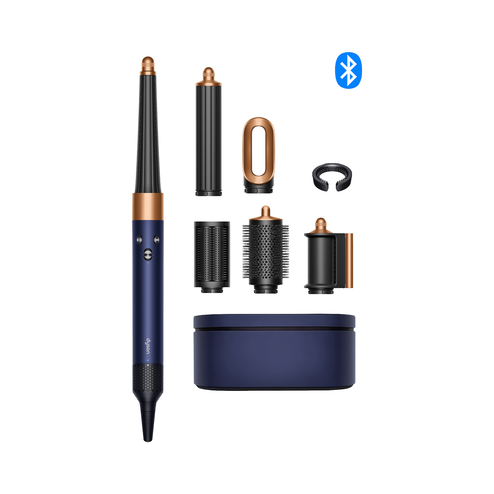dyson Airwrap i.d. 6-in-1 Hair Style with Integrated Ioniser (Bluetooth Wireless Technology, Prussian Blue/Copper)