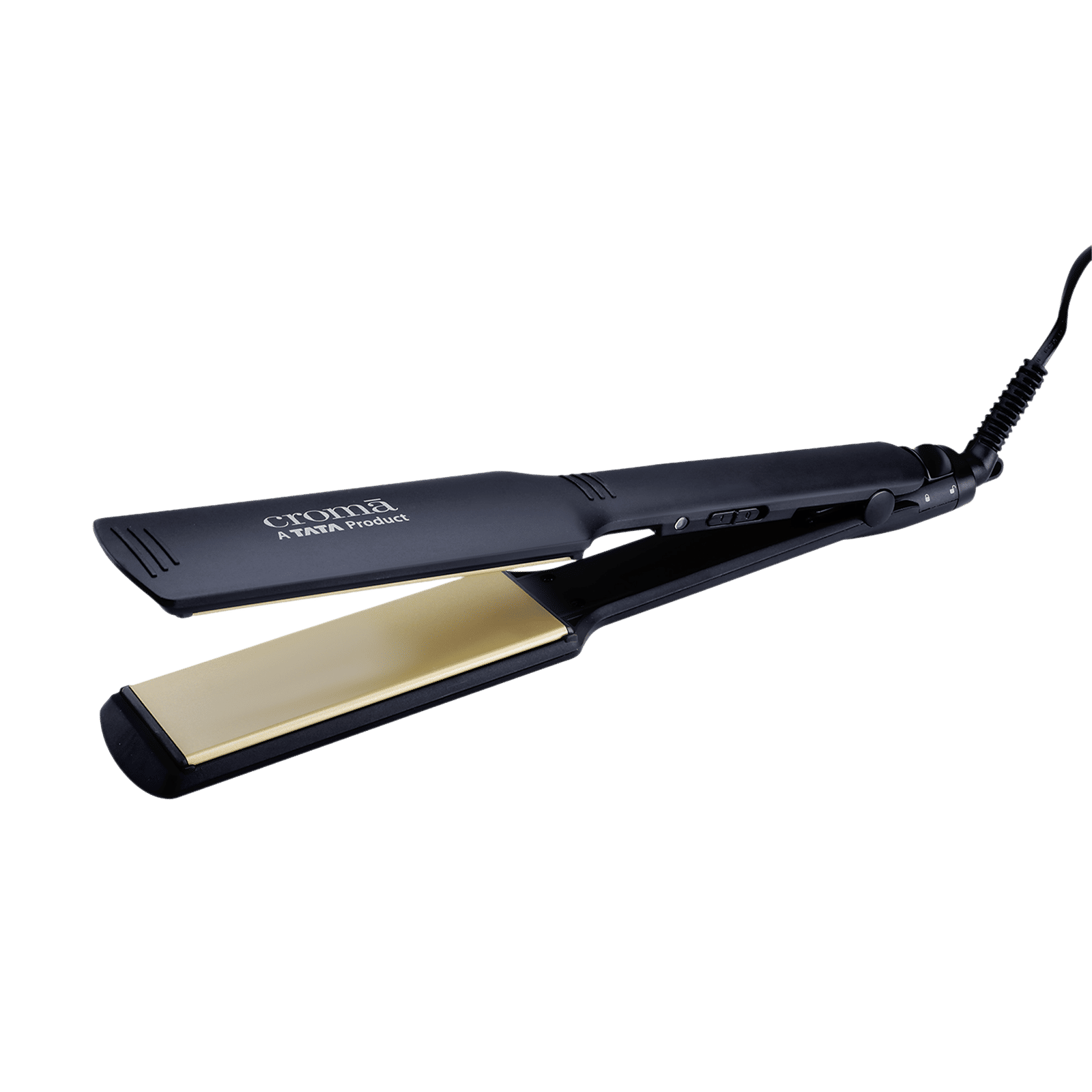 Croma Hair Straightener with PTC Heater (Ceramic Coated Plates, Black)
