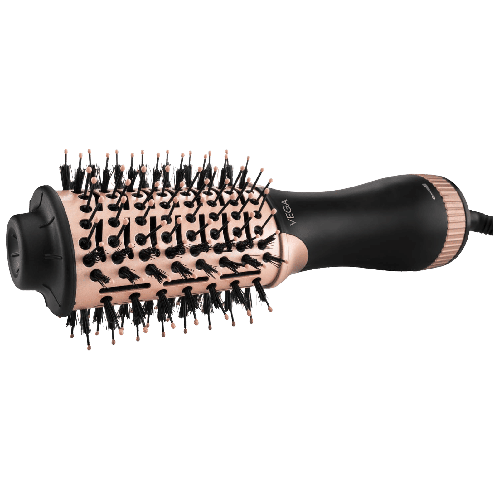 VEGA LitStyle L3 Hair Dryer Brush with 3 Heat Settings (Tourmaline Ceramic Coated Barrel, Black and Gold)