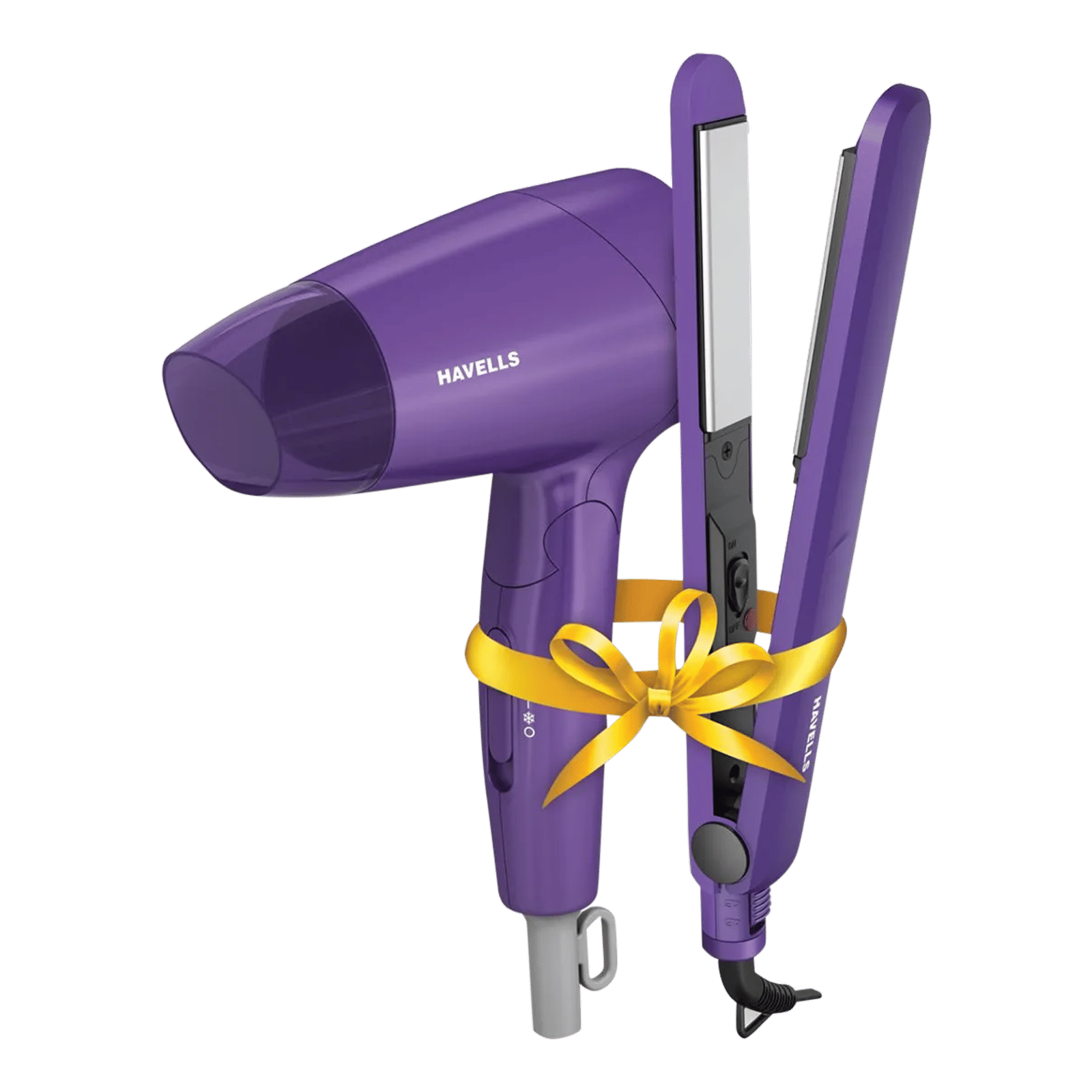 Havells HC4035 2-in-1 Hair Styler with Ceramic Coated Floating Plates (Styling Concentrator, Purple)