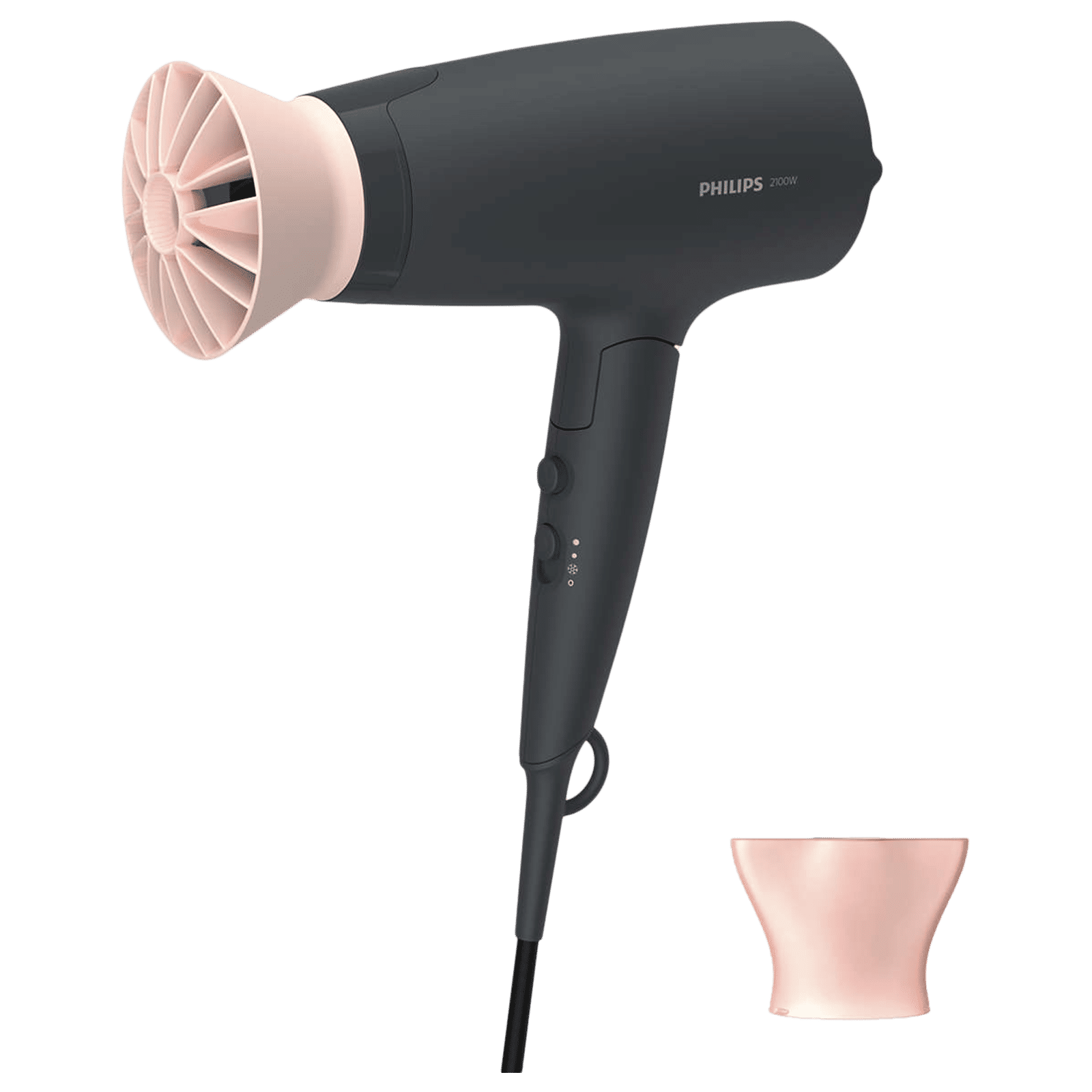 PHILIPS 3000 Series Hair Dryer with 6 Heat Settings & Cool Air Function (Ionic Technology, Pink & Black)