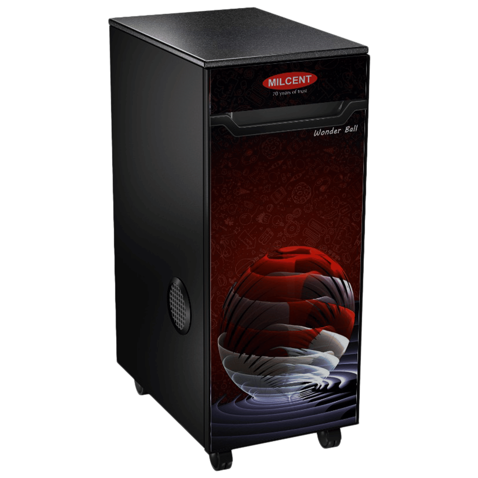 MILCENT Platinum Plus VC 210 Watts 6.5 Kg Flour Mill Machine (Automatic Operation with Inbuilt Vacuum Clean, Wonder Bal, Black)