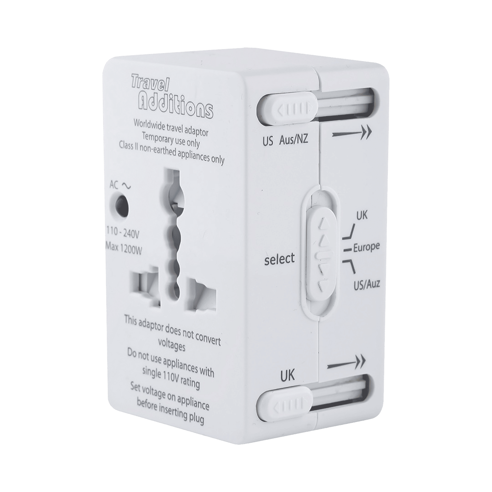 TRAVEL BLUE 1 Plug 150 Countries Travel Adapter (Built-In Surge Protector, 5537, Black)