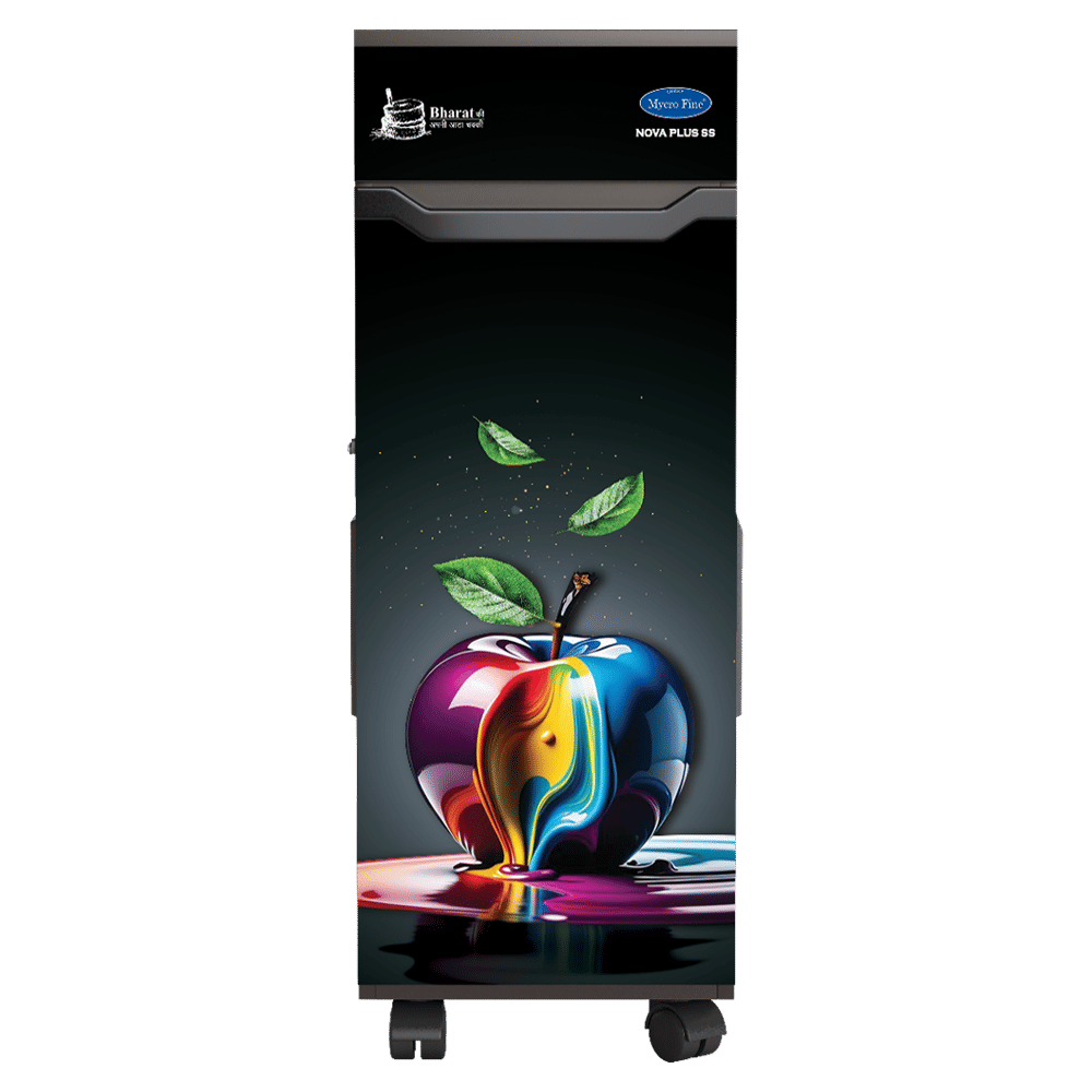 Mycro Fine NOVA Series 750 Watts 6.5 Kg Flour Mill Machine (Aircooled Filter, NOVAPLUS SS Fantacy Apple, Black)